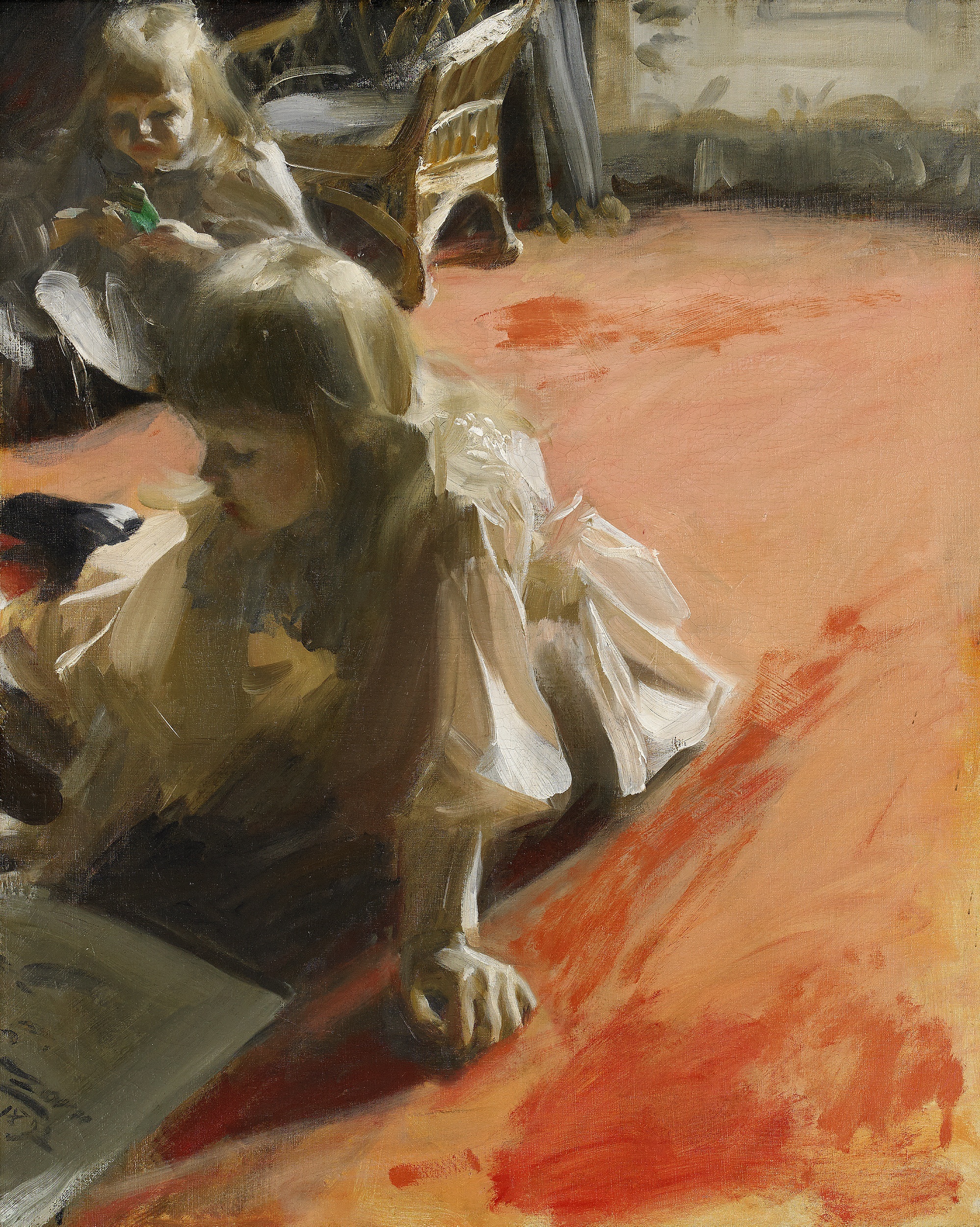 《拉蒙·苏博卡索女儿们的肖像》（A Portrait of the Daughters of Ramon Subercasseaux）｜安德斯·佐恩 Anders Zorn｜不明