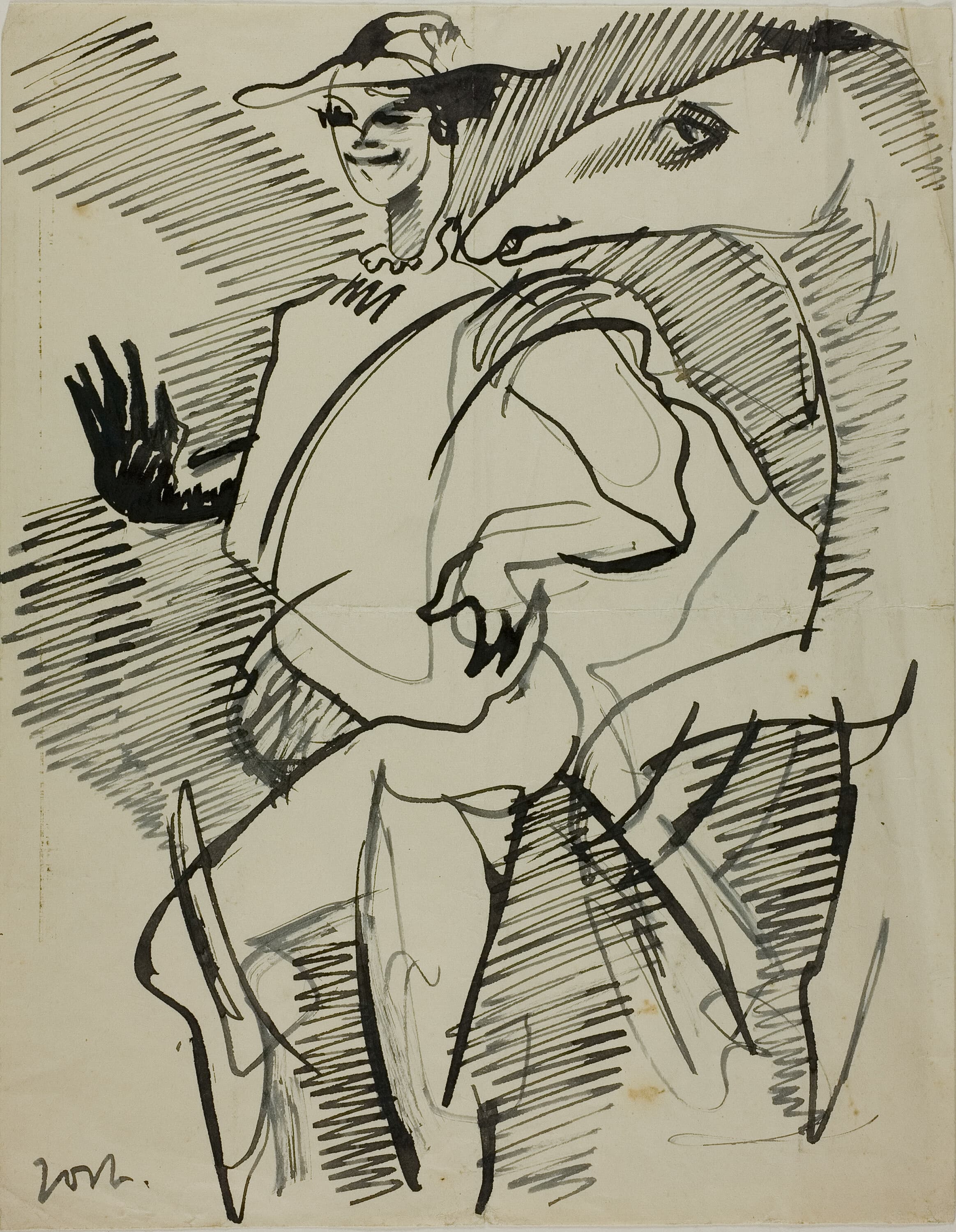 《男人与马》（man with horse）｜安德斯·佐恩 Anders Zorn｜不明