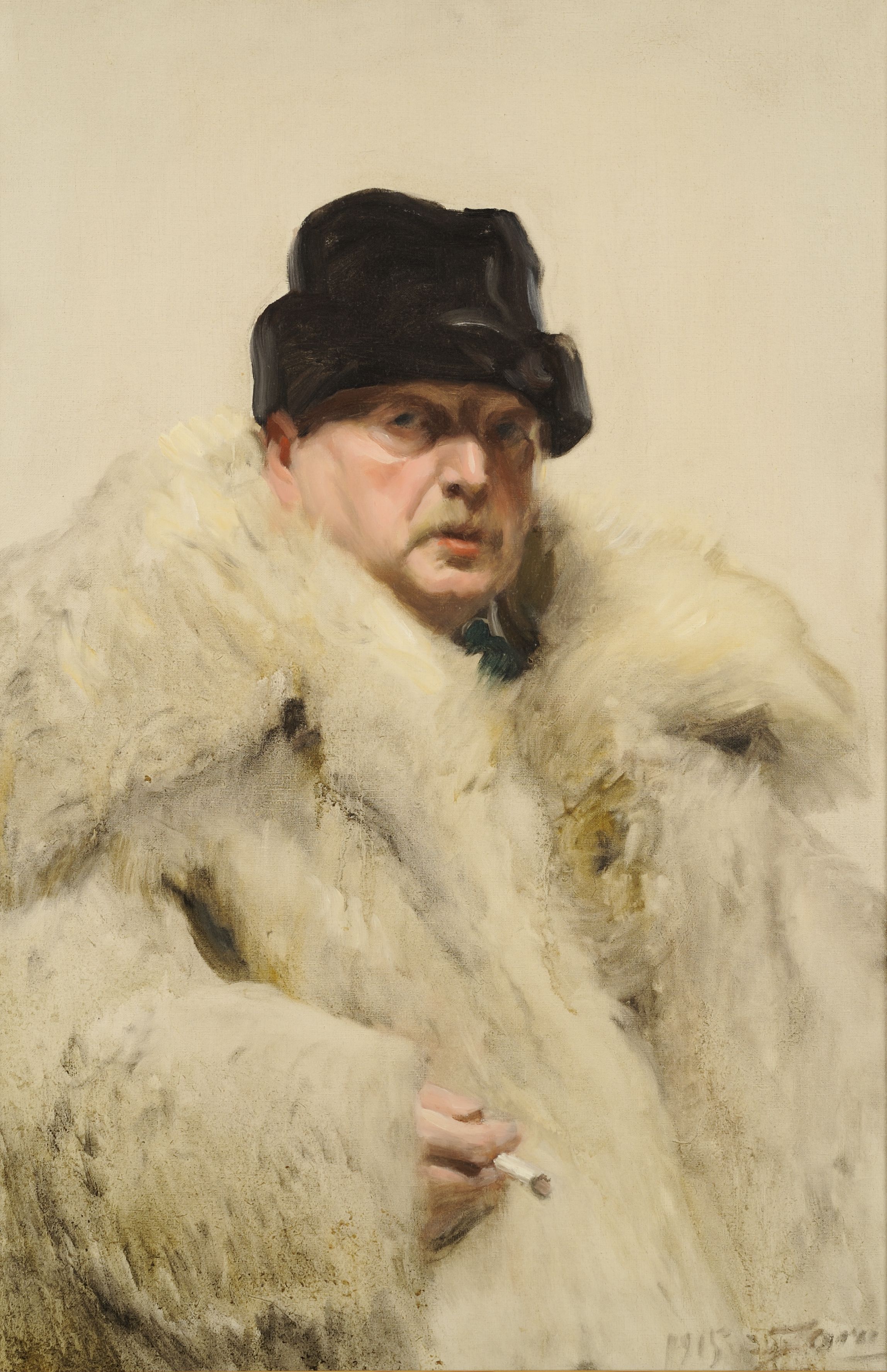 《狼皮自画像》（Self-portrait in wolf fur）｜安德斯·佐恩 Anders Zorn｜不明
