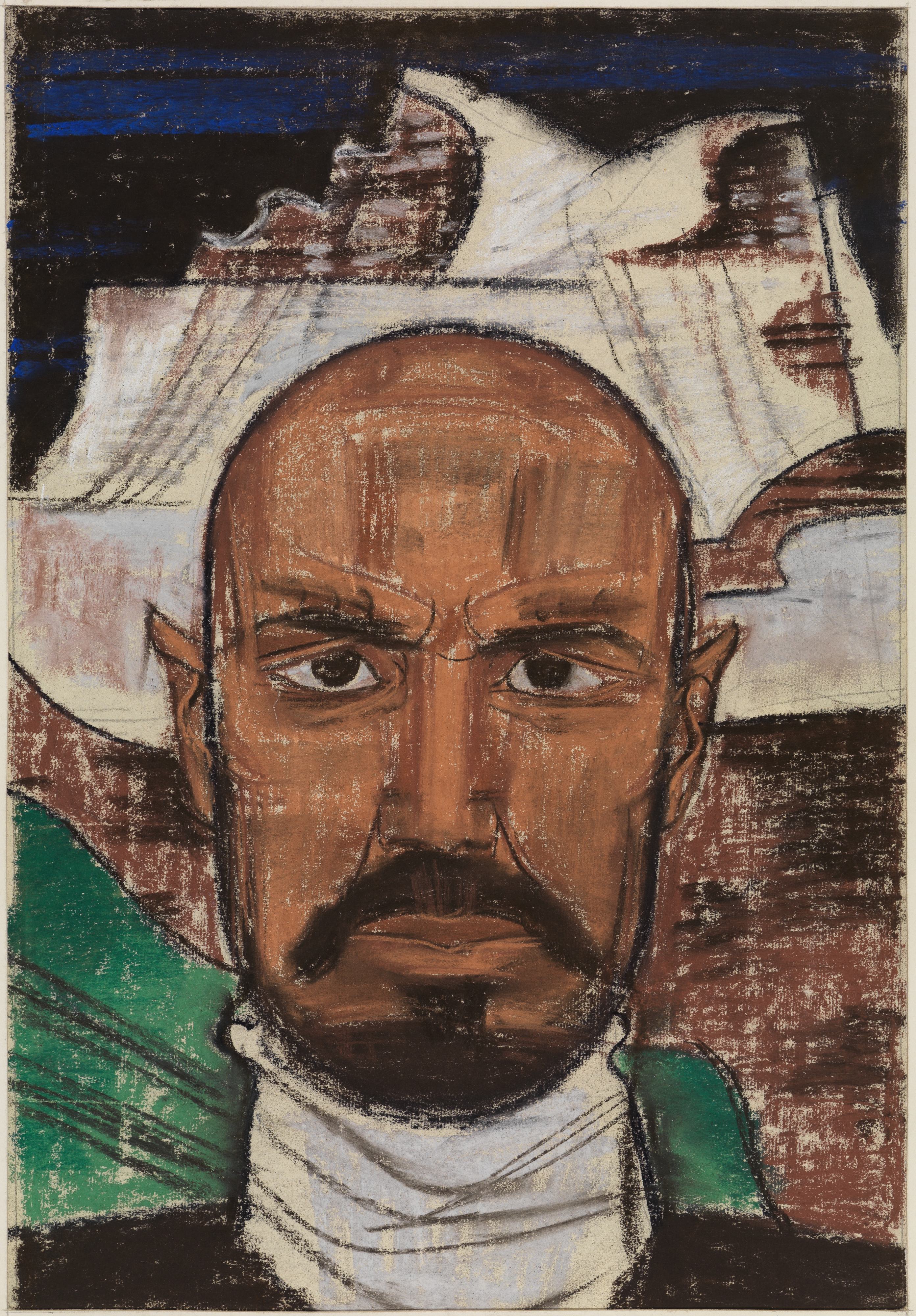 《与谢尔霍恩的自画像》（Self-portrait with Scheerhorn）｜奥古斯特·巴贝格 August Babberger｜不明