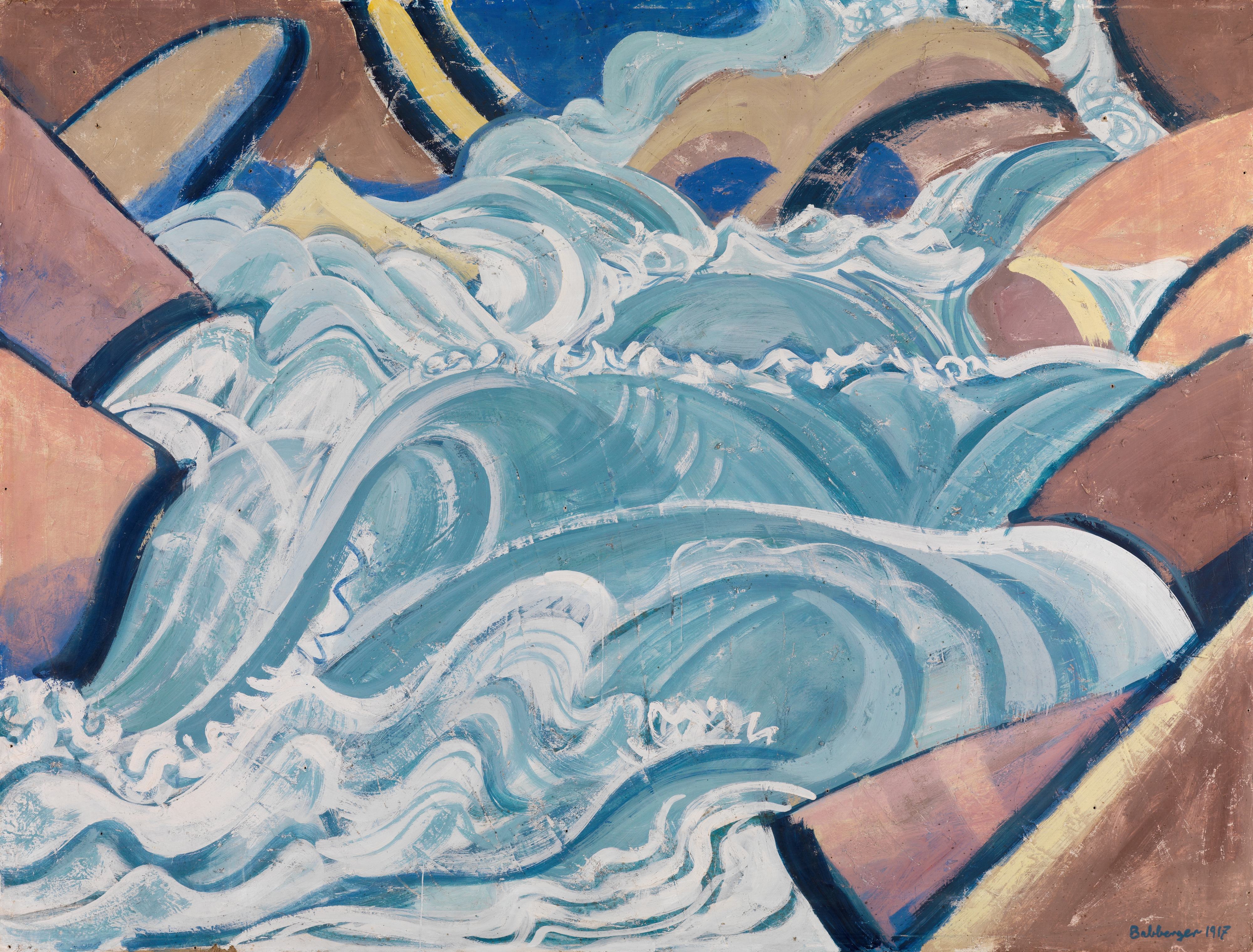 《山间溪流》（Mountain stream）｜奥古斯特·巴贝格 August Babberger｜不明