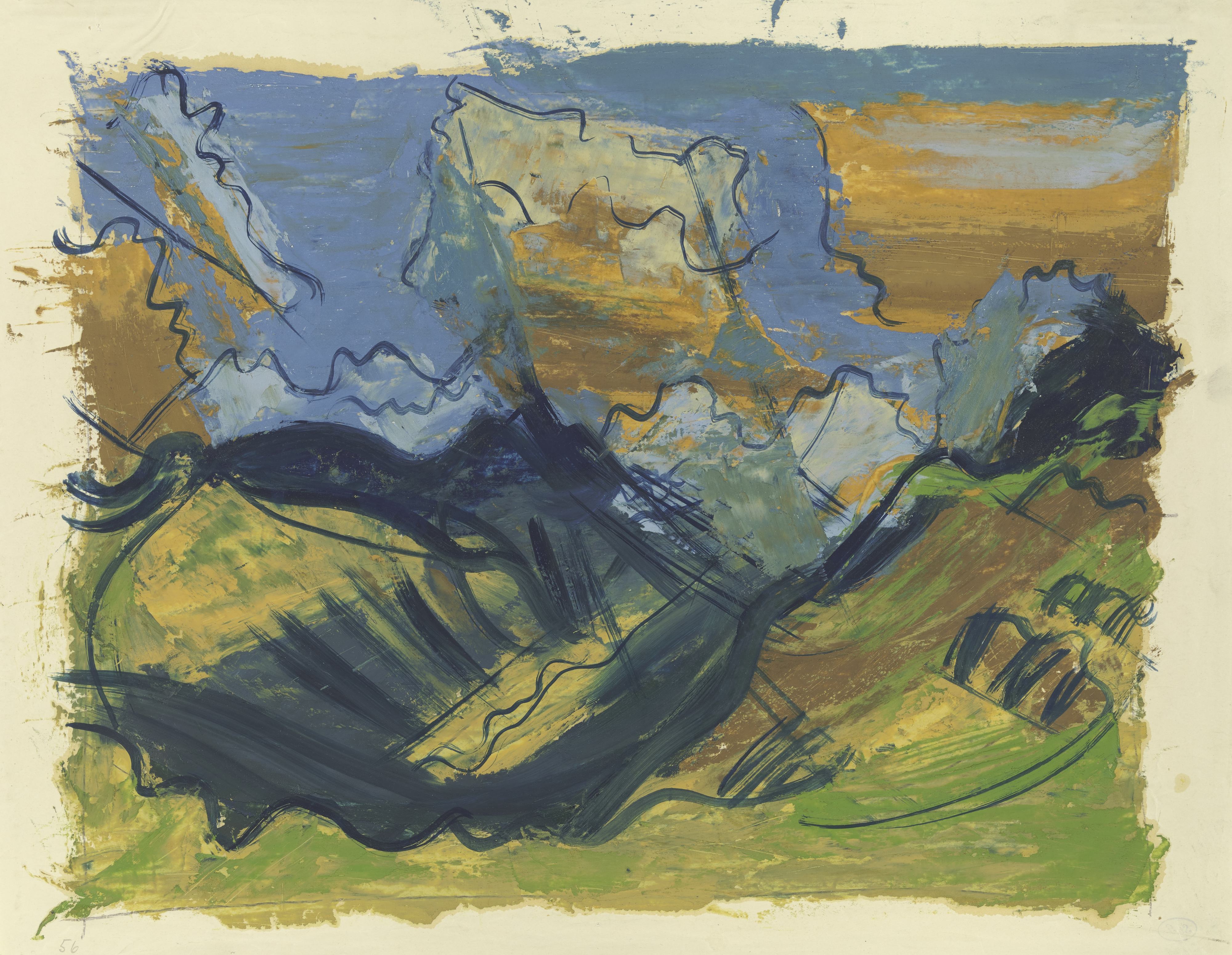 《舍尔霍恩附近的风景》（Landscape near the Scheerhorn）｜奥古斯特·巴贝格 August Babberger｜不明