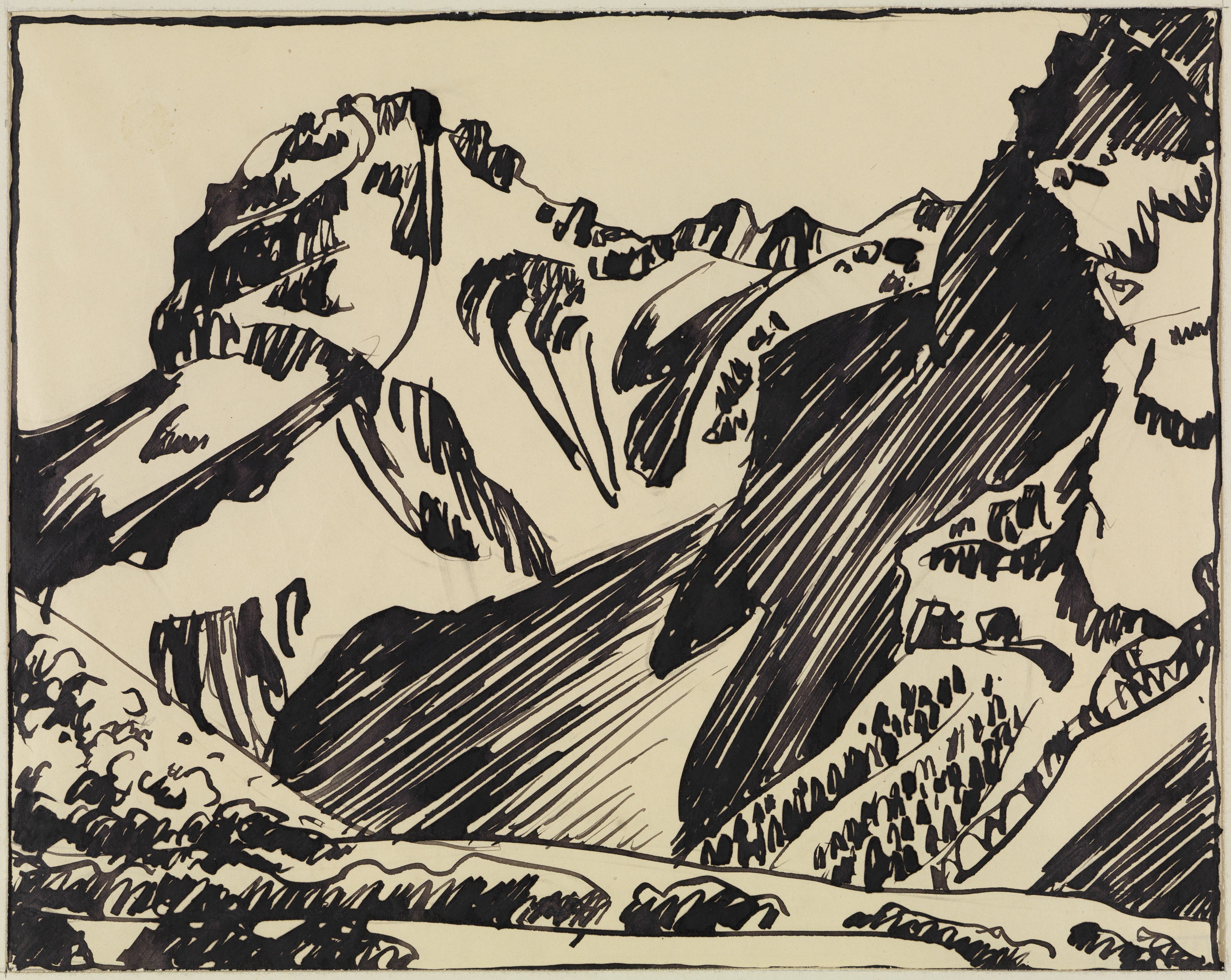 贝尔格尔的山风景。