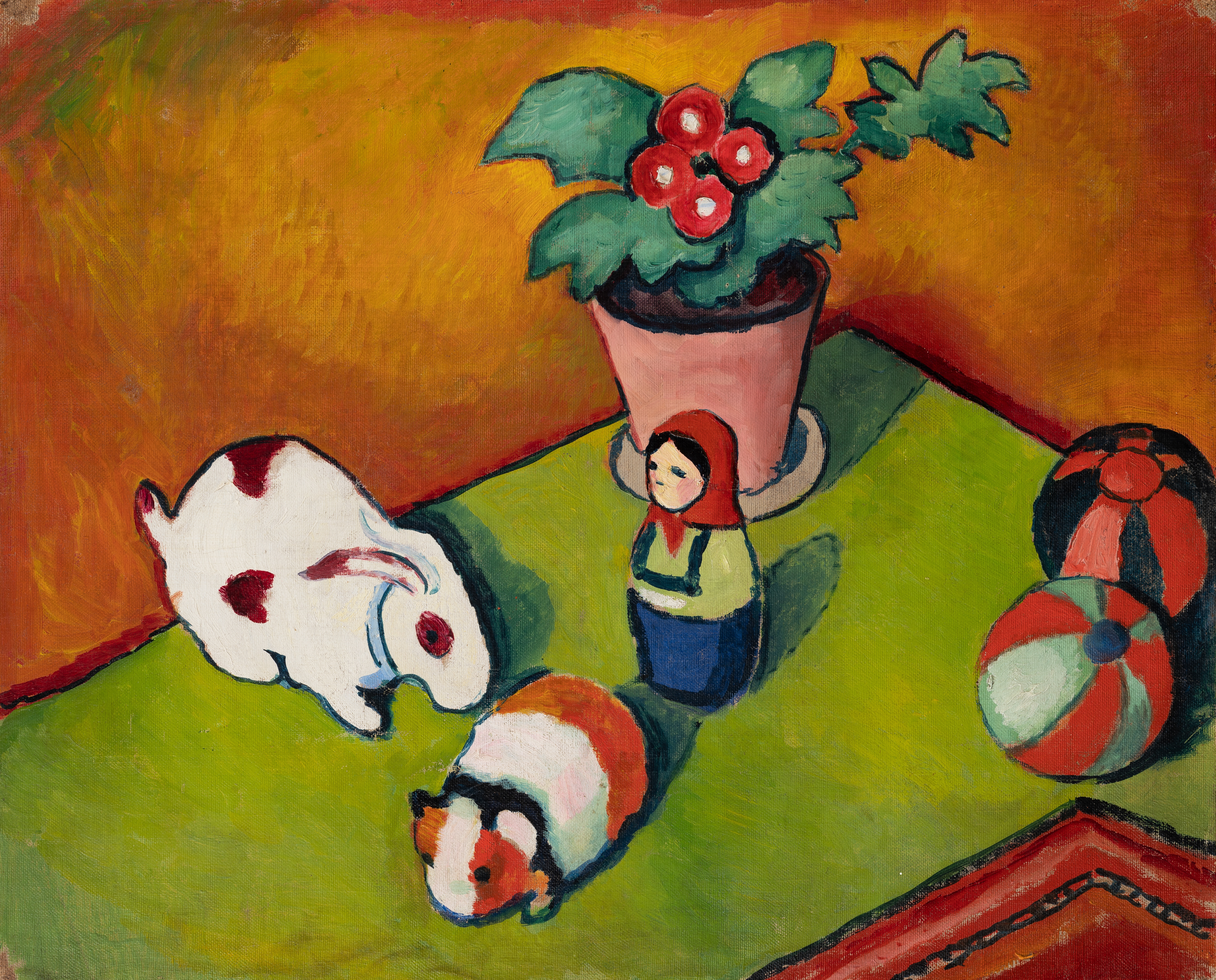 《小沃尔特的玩具》（Little Walter'S Toys）｜奥古斯特·马克 August Macke｜1912