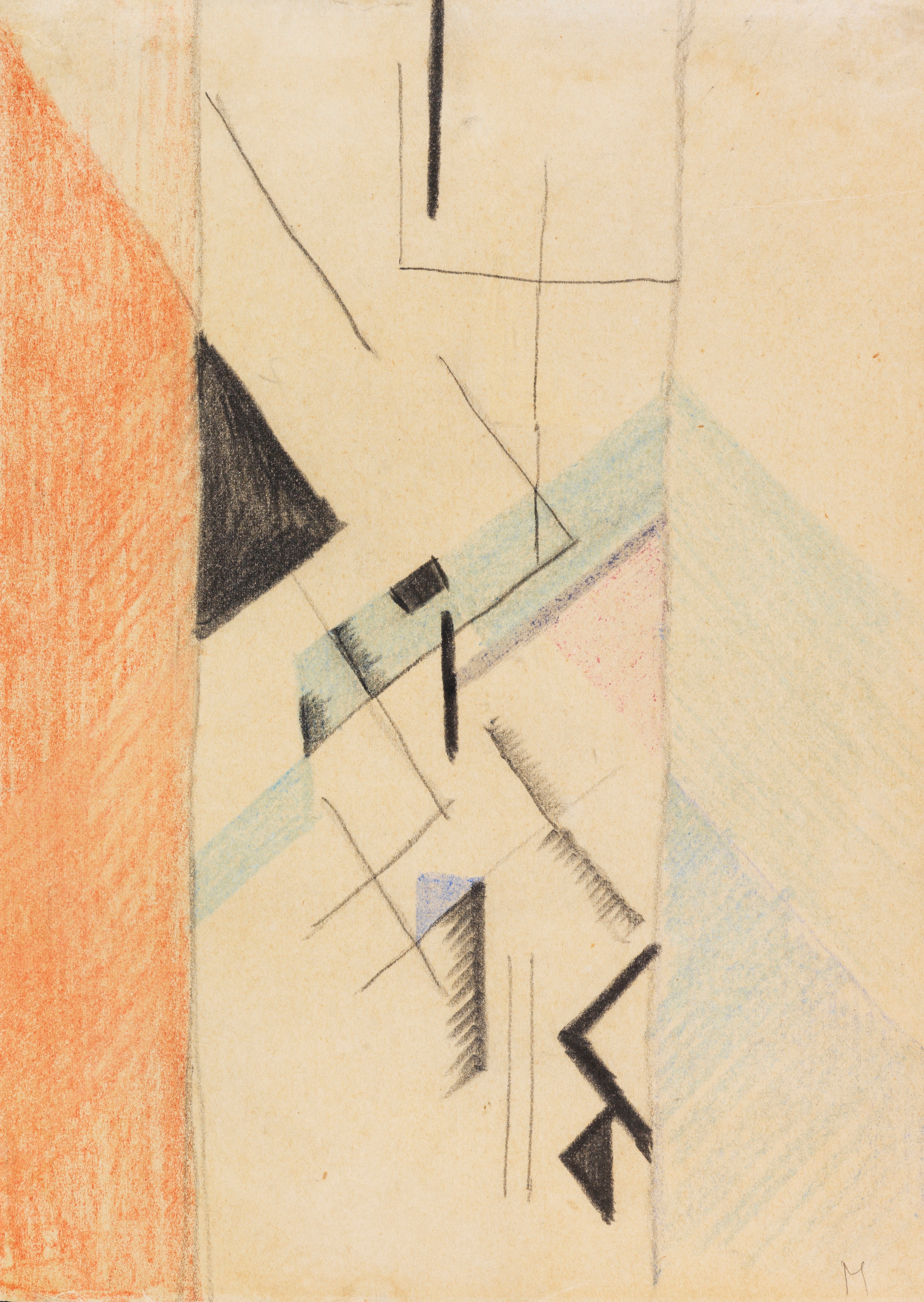 《抽象形状 XX》（Abstract shapes XX）｜奥古斯特·马克 August Macke｜1913