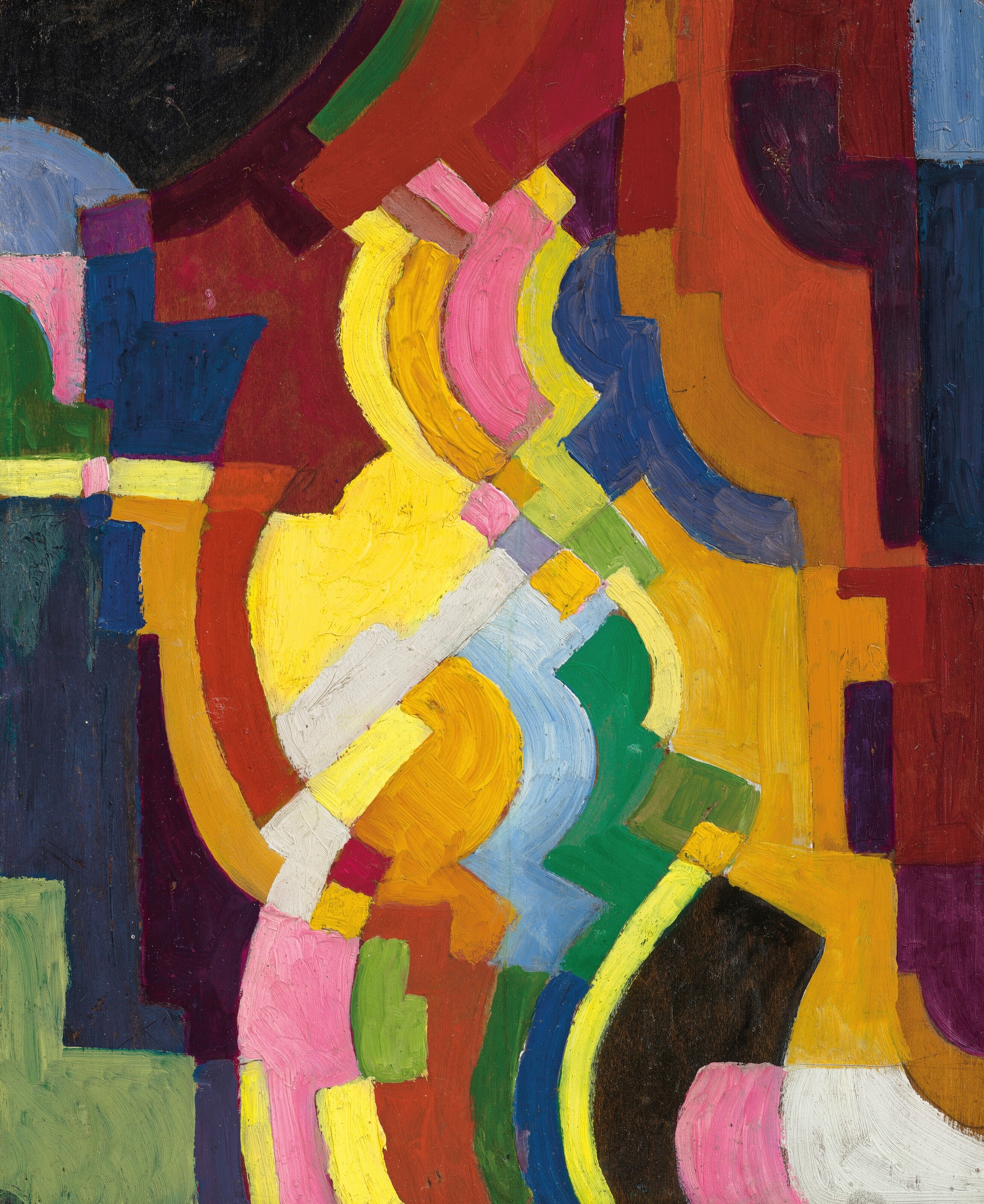 《彩色形状 III》（Colored shapes III）｜奥古斯特·马克 August Macke｜1913