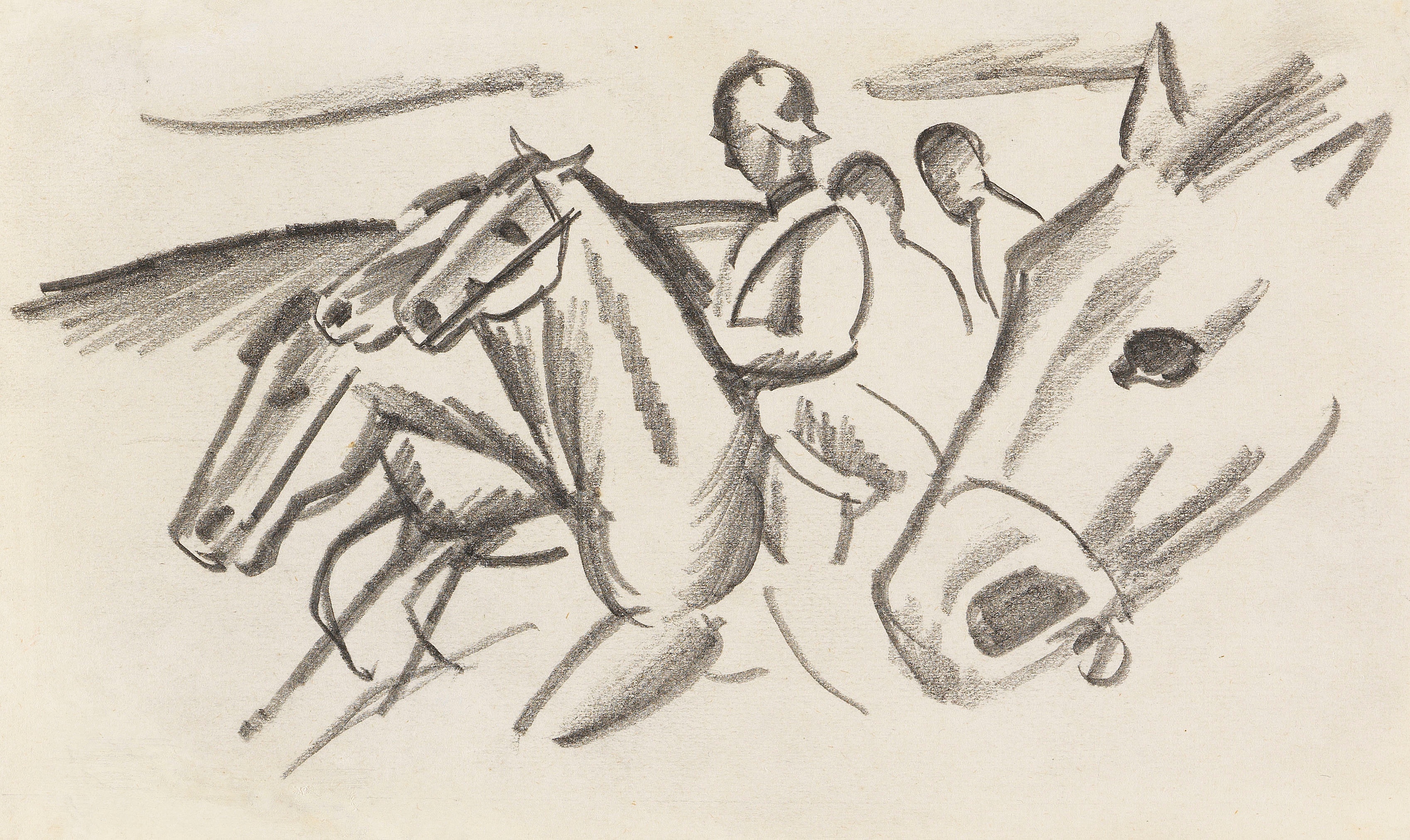 《胸甲骑兵》（Cuirassiers）｜奥古斯特·马克 August Macke｜1913