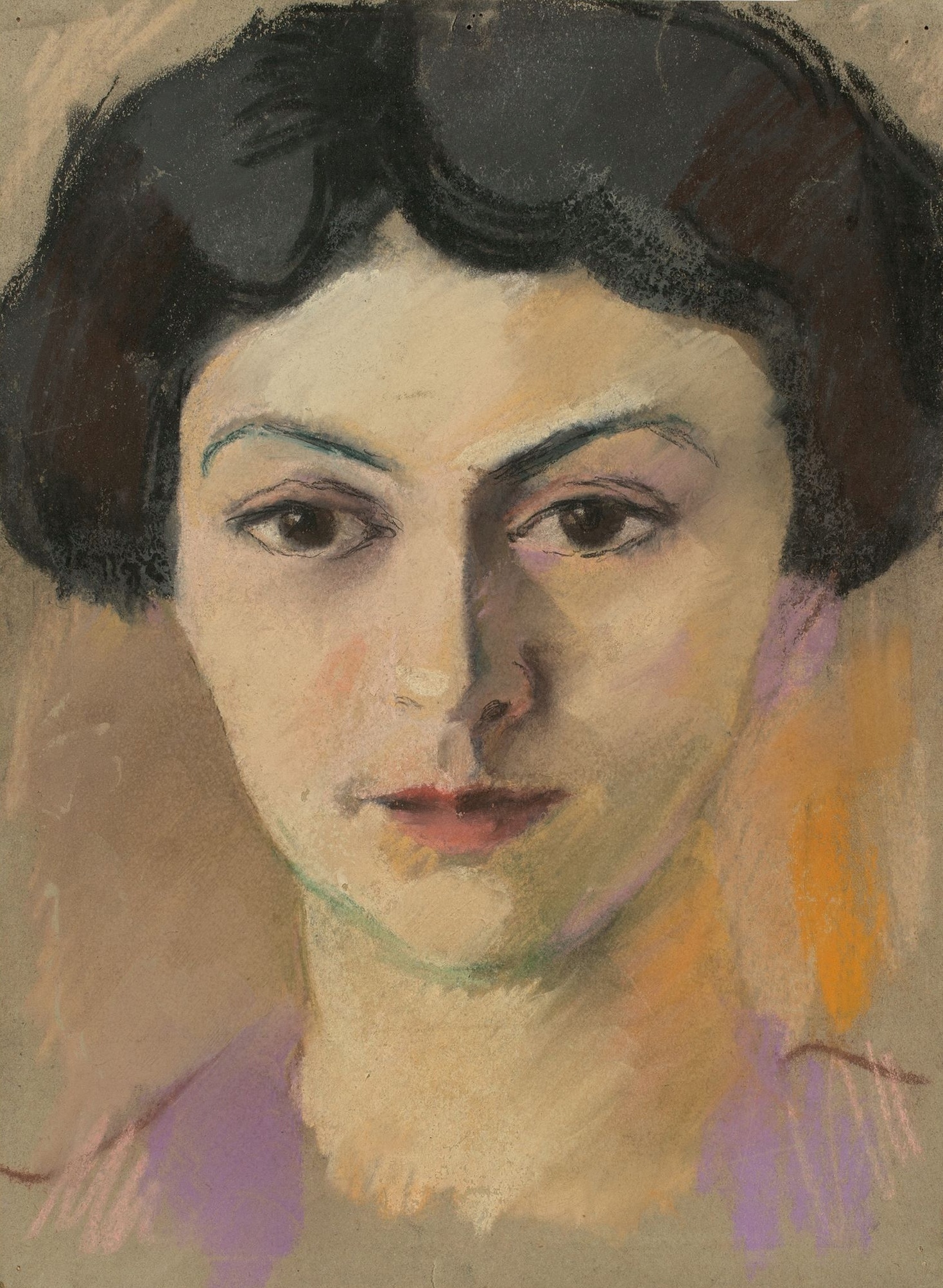 《伊丽莎白肖像（希尔特芬根）》（Portrait Elisabeth (Hilterfingen)）｜奥古斯特·马克 August Macke｜1913