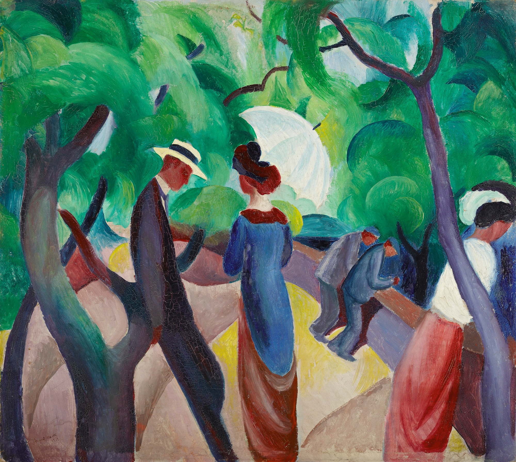 《长廊》（Promenade）｜奥古斯特·马克 August Macke｜1913