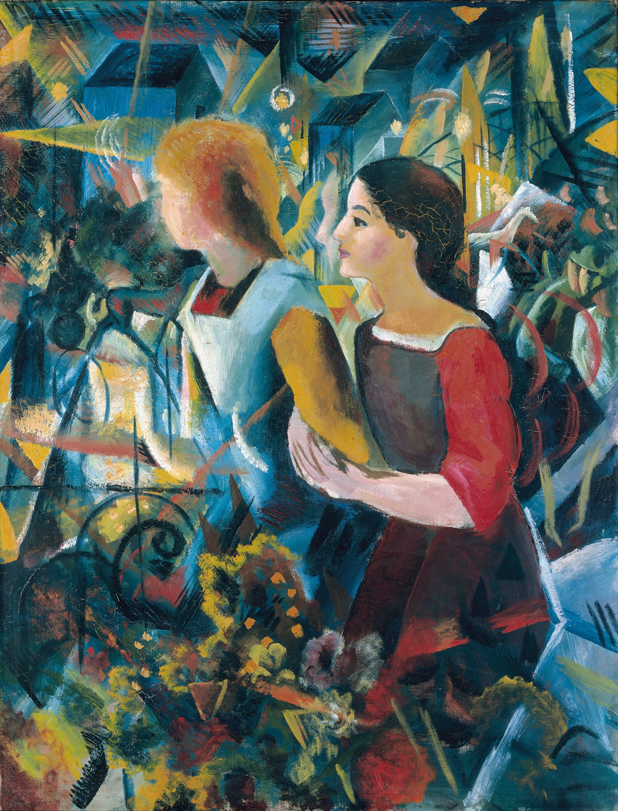 《两个女孩》（Two Girls）｜奥古斯特·马克 August Macke｜1913