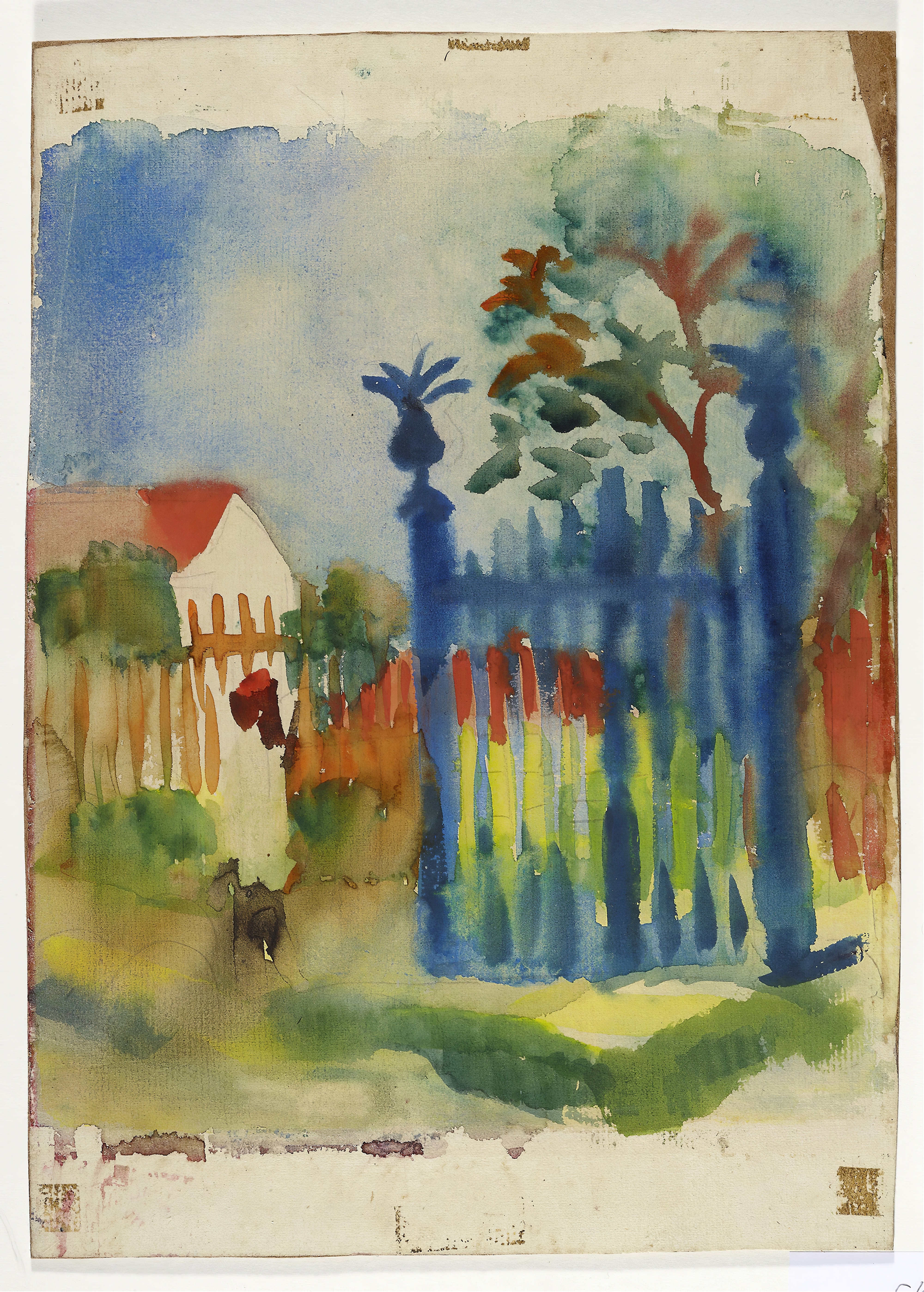 《花园大门》（Garden gate）｜奥古斯特·马克 August Macke｜1914