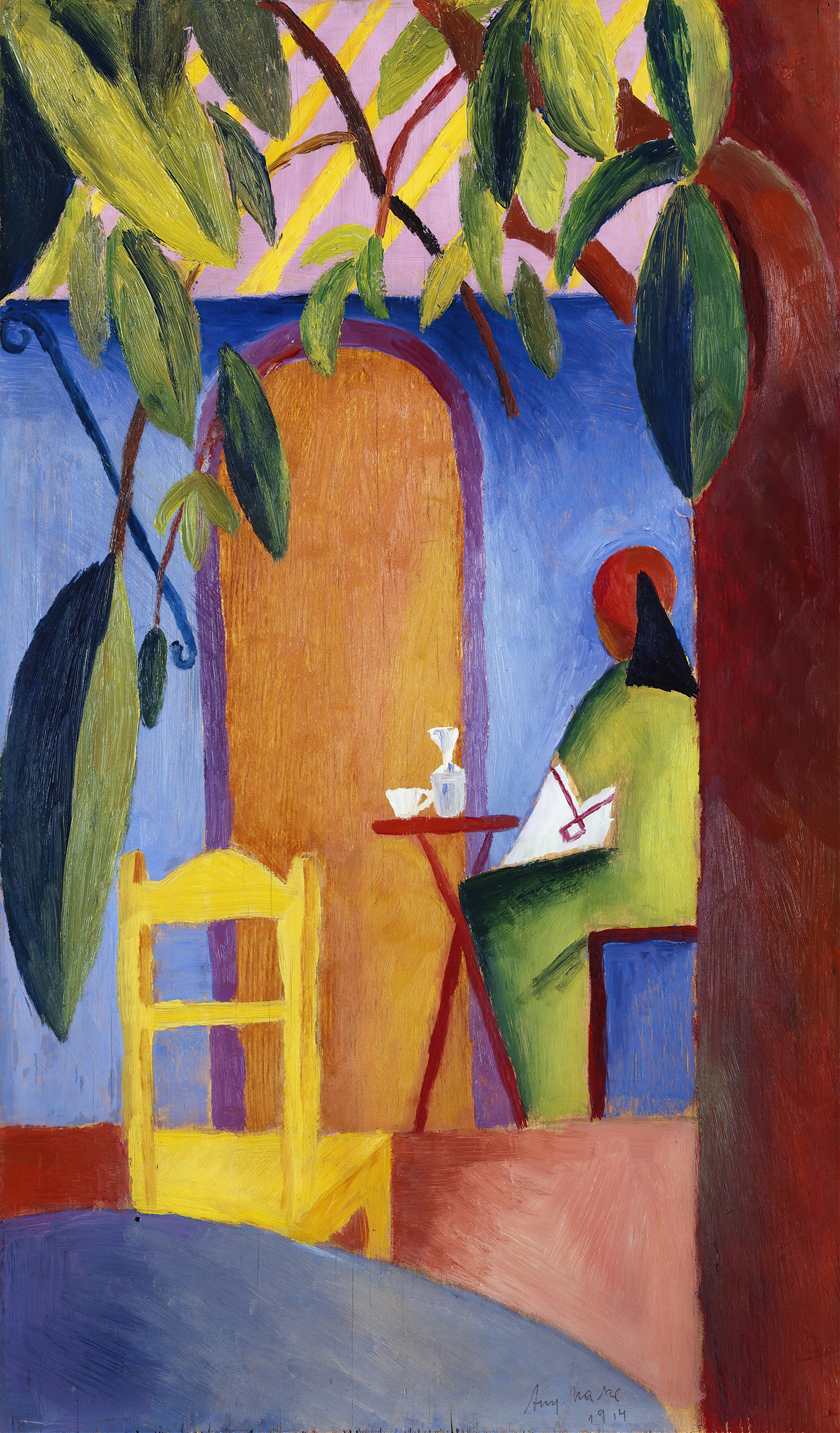 《土耳其咖啡馆》（Turkish Café）｜奥古斯特·马克 August Macke｜1914