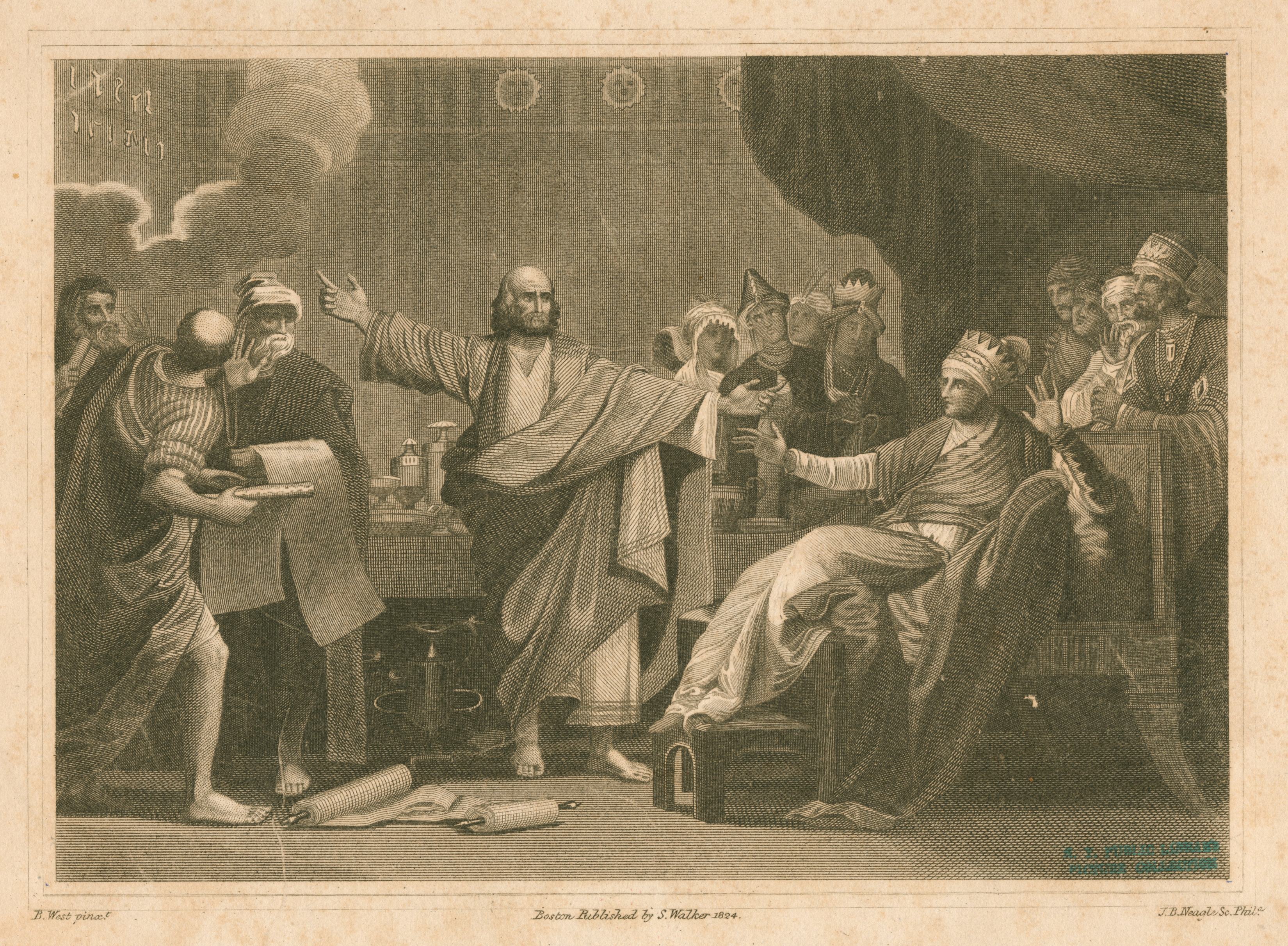《伯沙撒的不敬盛宴》（Belshazzar’s impious feast）｜本杰明·韦斯特 Benjamin West｜1775–1824
