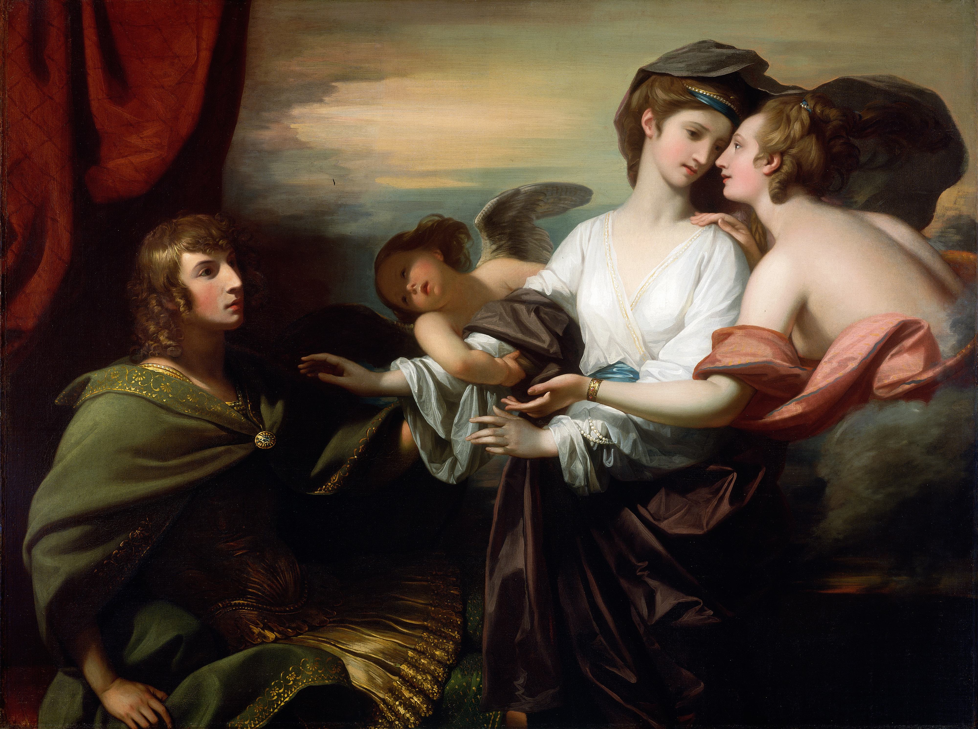 《海伦带到巴黎》（Helen Brought To Paris）｜本杰明·韦斯特 Benjamin West｜1776