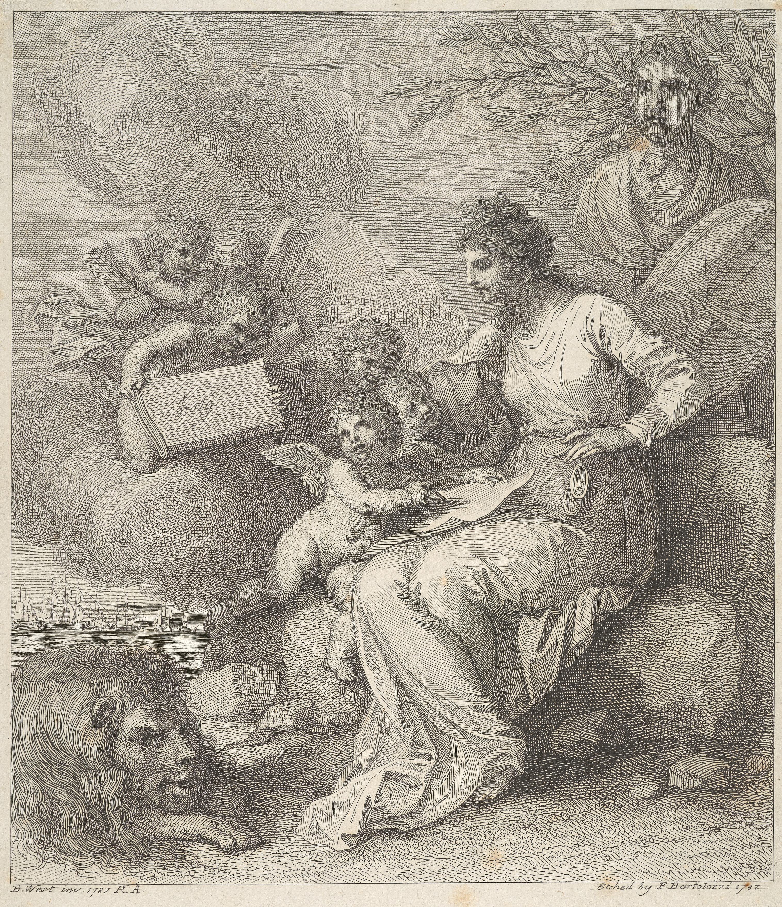 《和平艺术护士》（Peace of the Arts Nurse）｜本杰明·韦斯特 Benjamin West｜1787