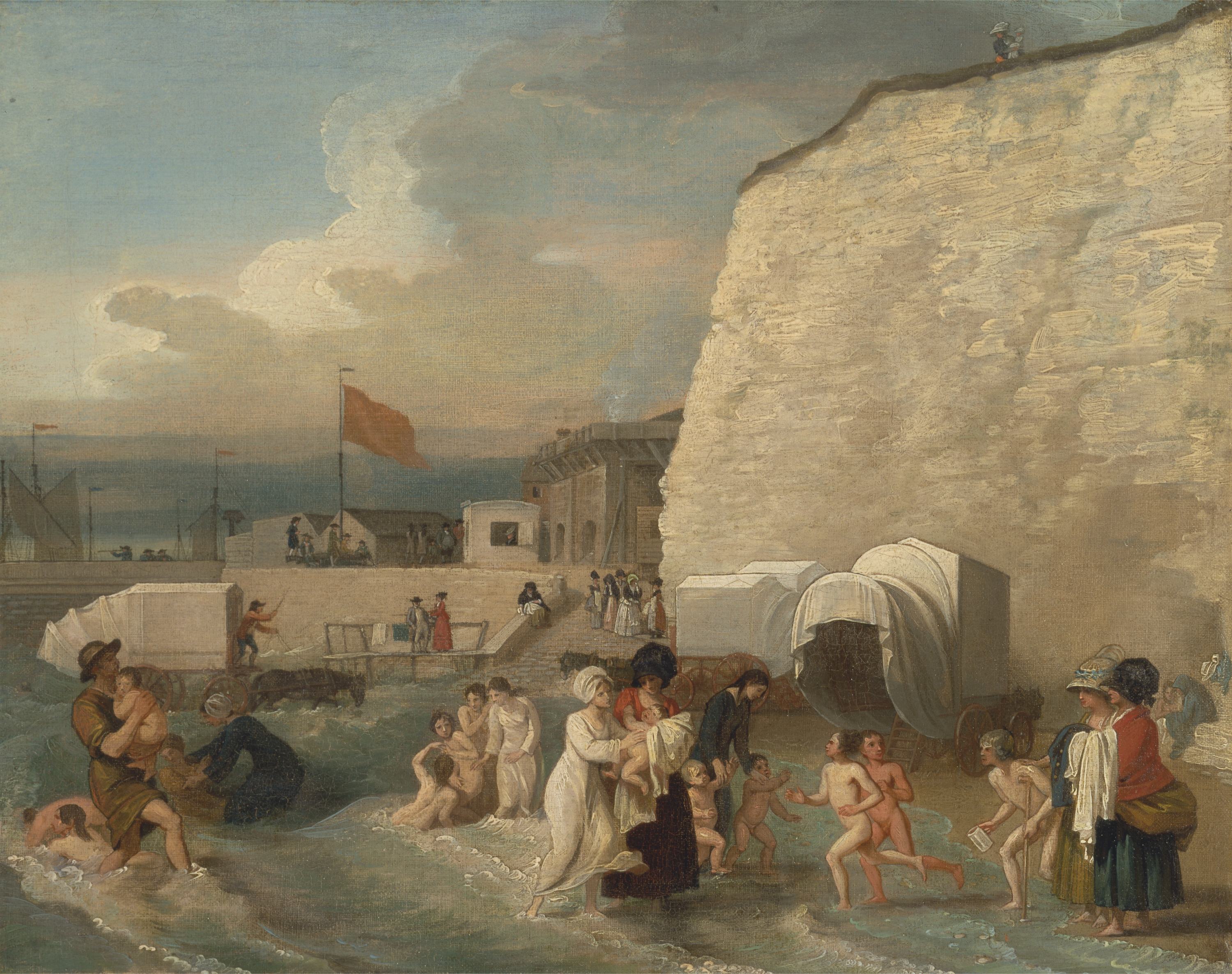 《拉姆斯盖特沐浴场》（The Bathing Place at Ramsgate）｜本杰明·韦斯特 Benjamin West｜约. 1788