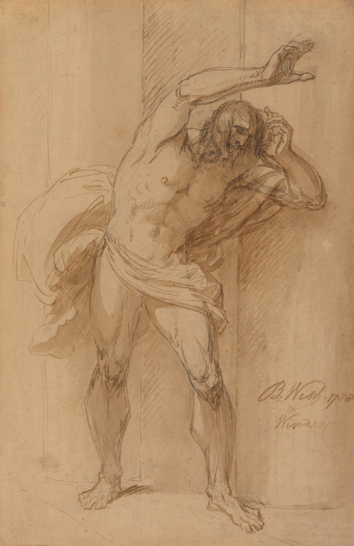 《受难研究》（Study for the Crucifixion）｜本杰明·韦斯特 Benjamin West｜1788