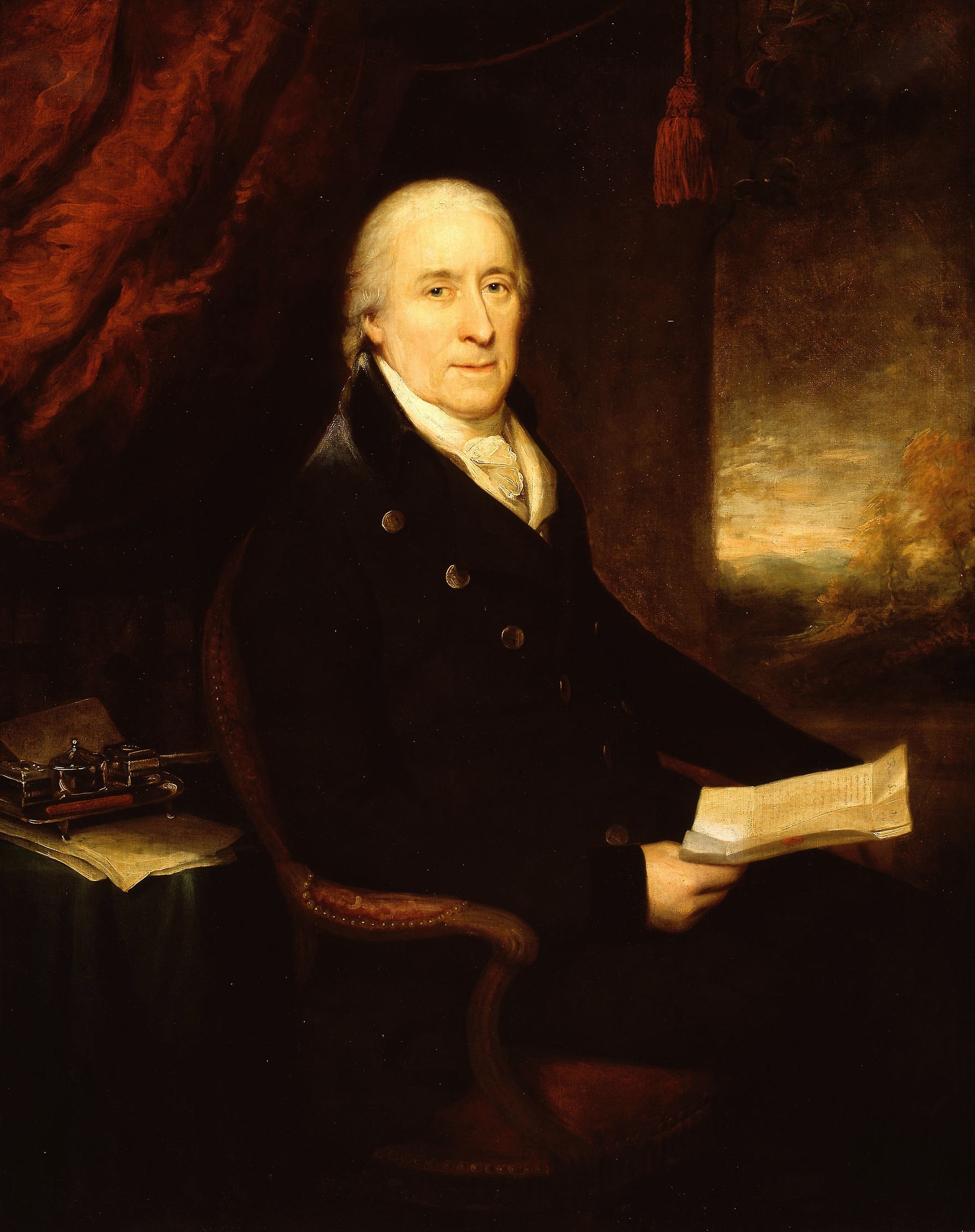 《一个男人的肖像》（Portrait of a Man）｜本杰明·韦斯特 Benjamin West｜1790–1799