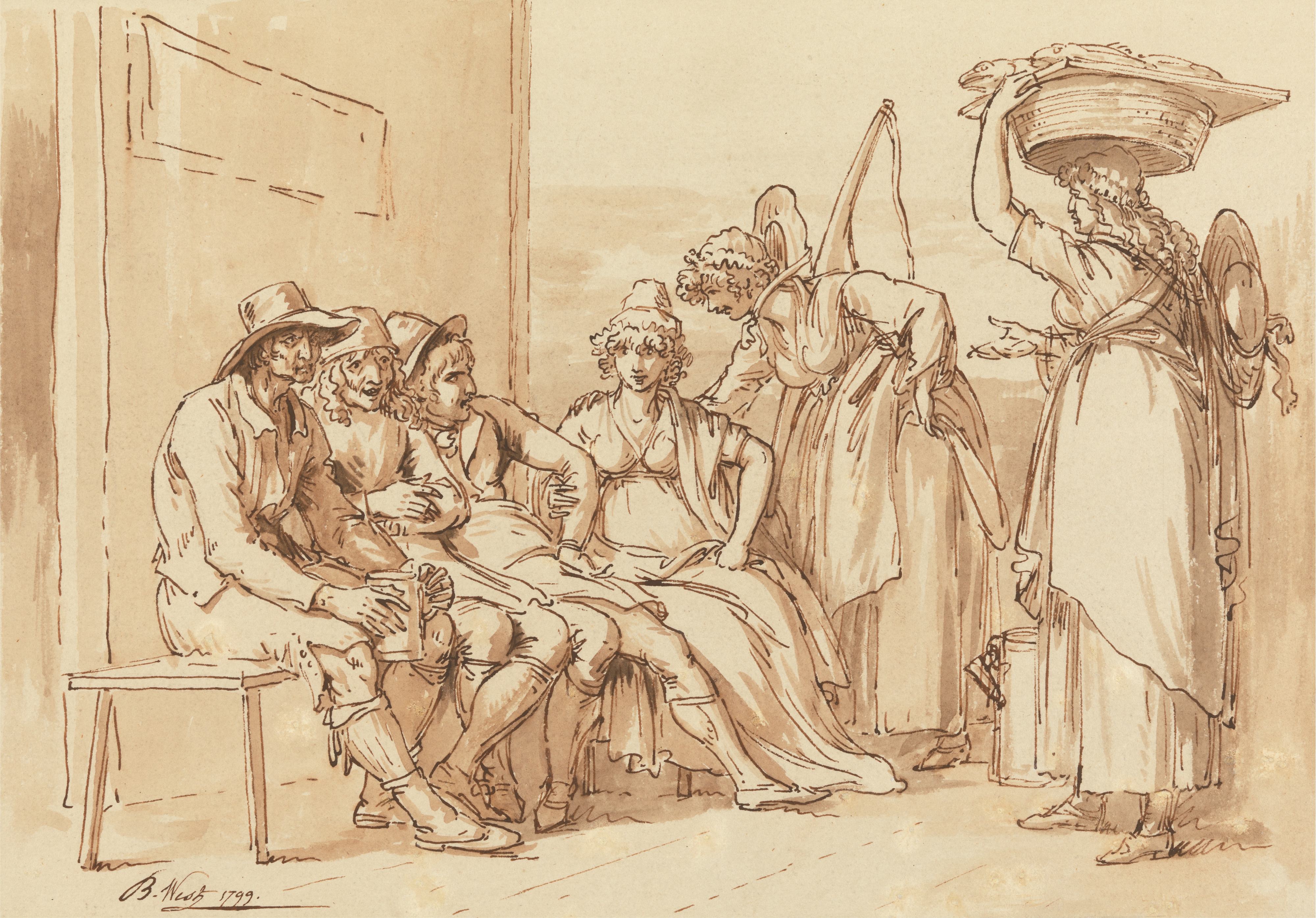 《伦敦街头的人物》（Characters in the Streets of London）｜本杰明·韦斯特 Benjamin West｜1799
