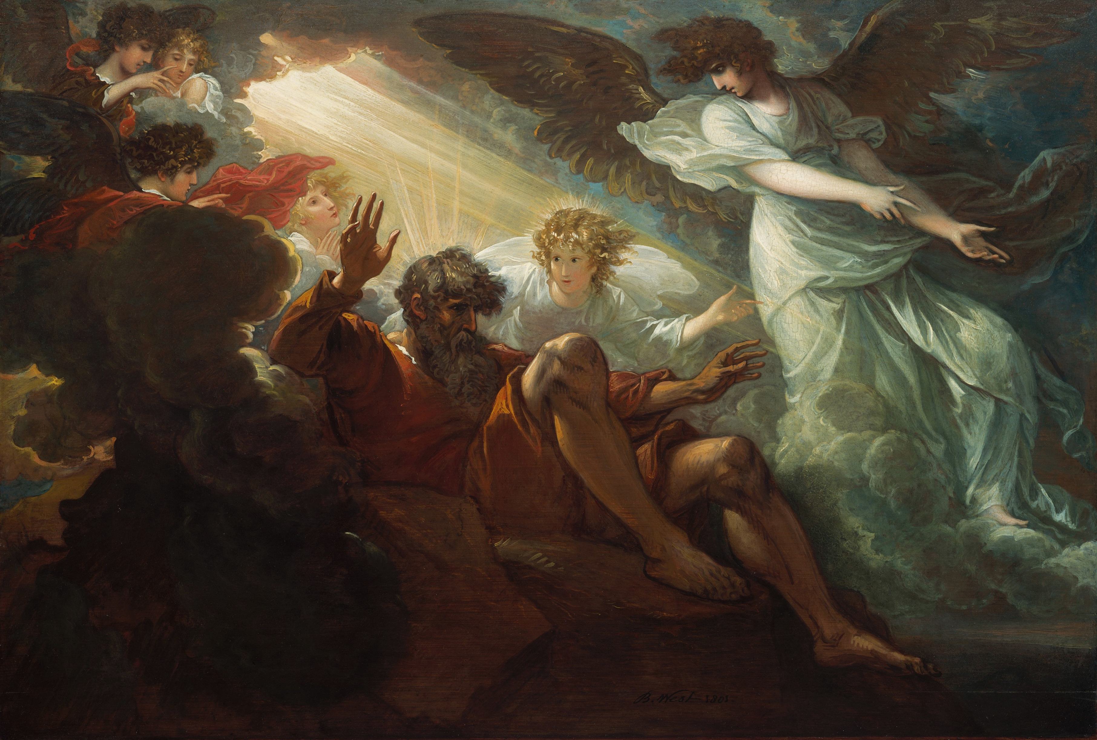 《摩西向我们展示应许之地》（Moses Shown the Promised Land）｜本杰明·韦斯特 Benjamin West｜1801