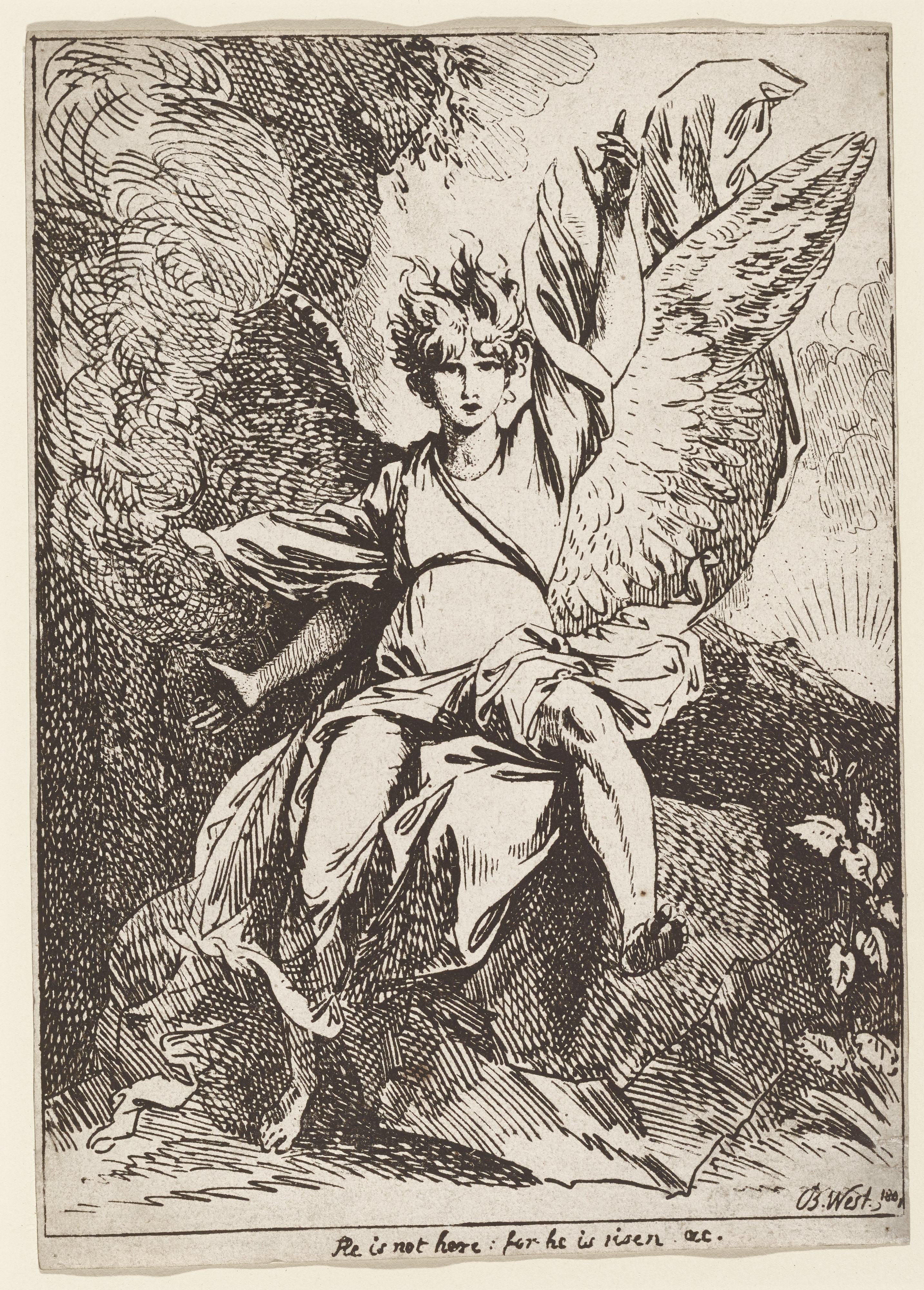 《复活的天使》（The Angel of the Resurrection）｜本杰明·韦斯特 Benjamin West｜1801