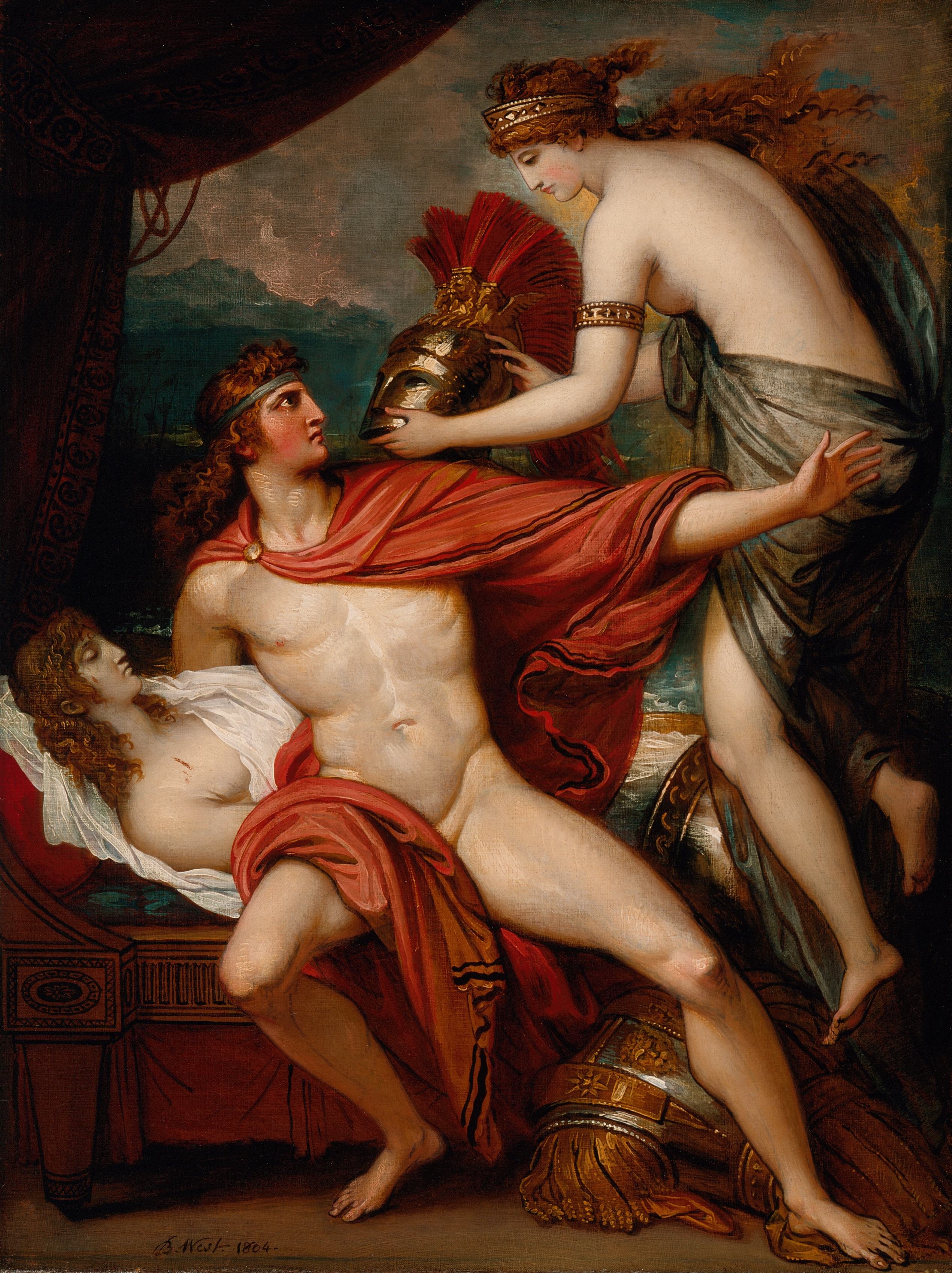 《忒提斯为阿喀琉斯带来铠甲》（Thetis Bringing the Armor to Achilles）｜本杰明·韦斯特 Benjamin West｜1804