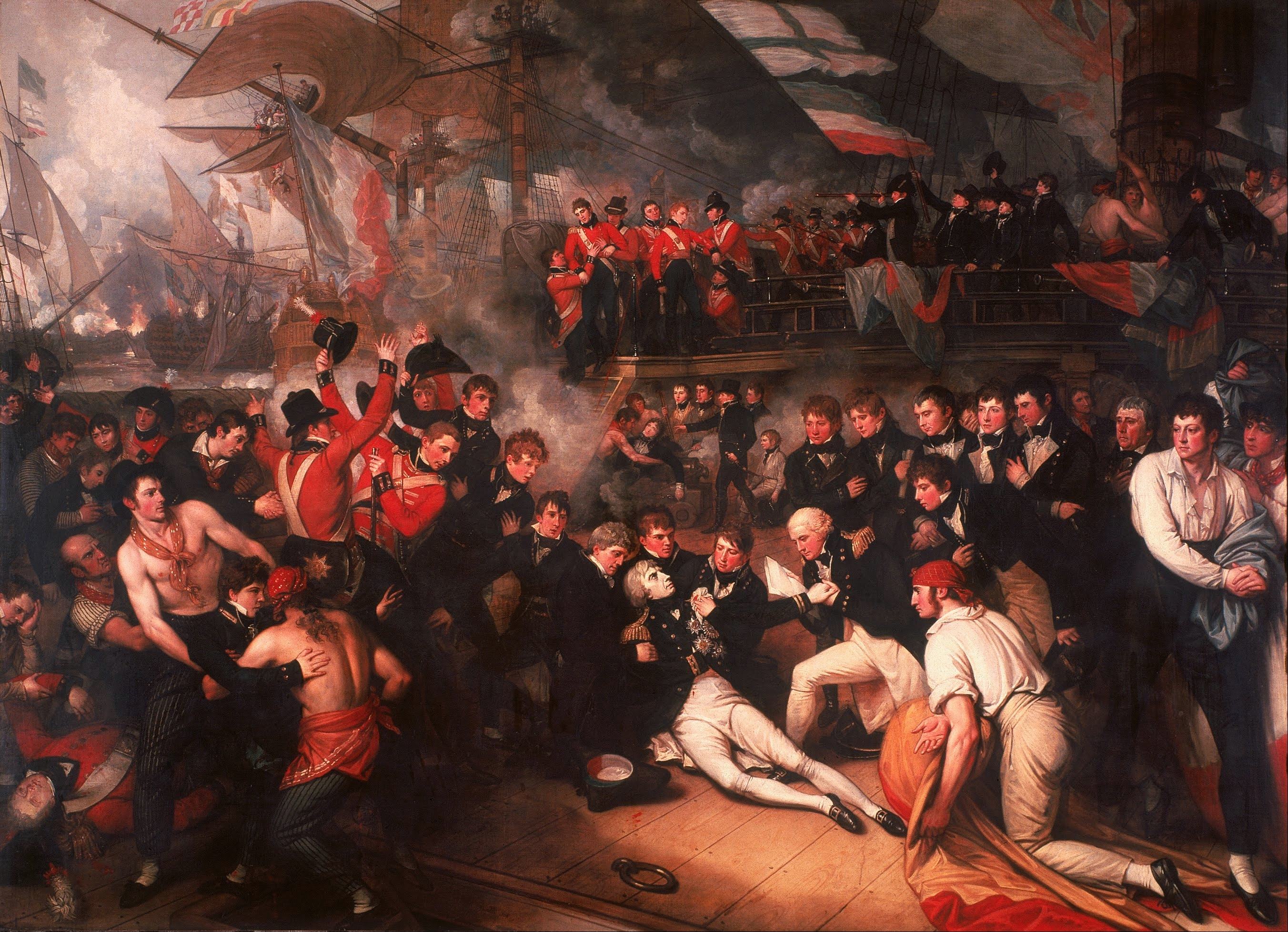 《纳尔逊之死》（The Death of Nelson）｜本杰明·韦斯特 Benjamin West｜1806