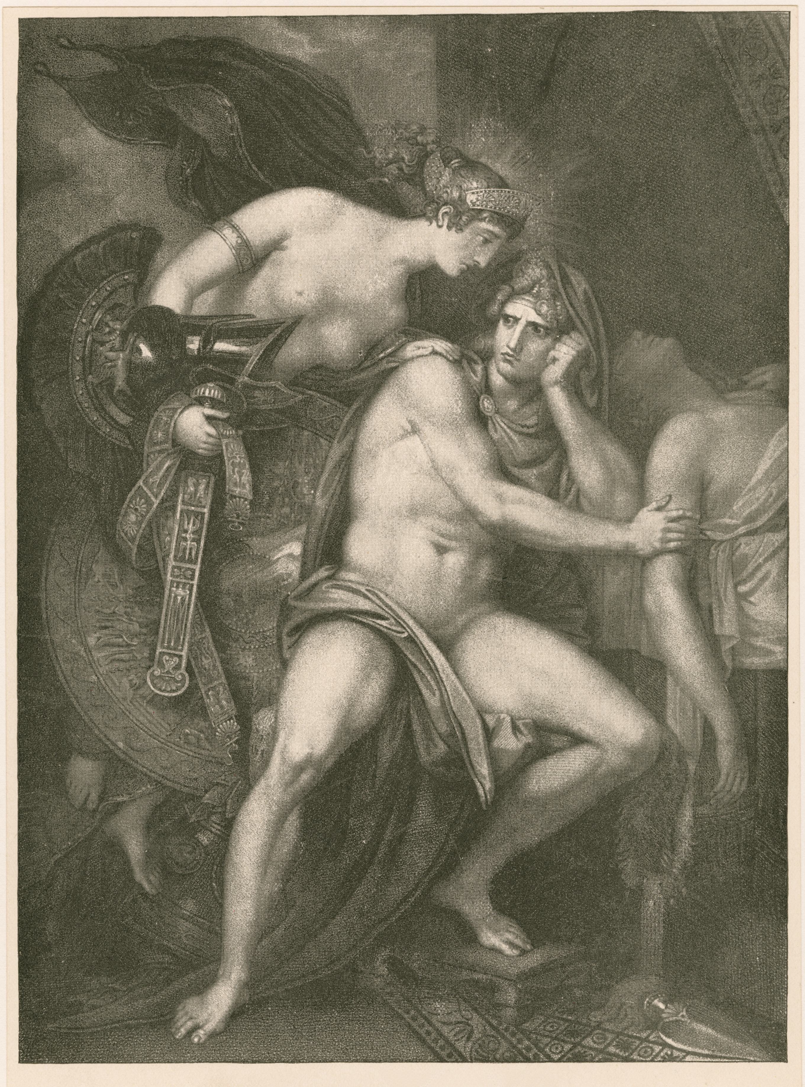 《忒提斯将铠甲带给阿喀琉斯》（Thetis bringing the armor to Achilles）｜本杰明·韦斯特 Benjamin West｜1892