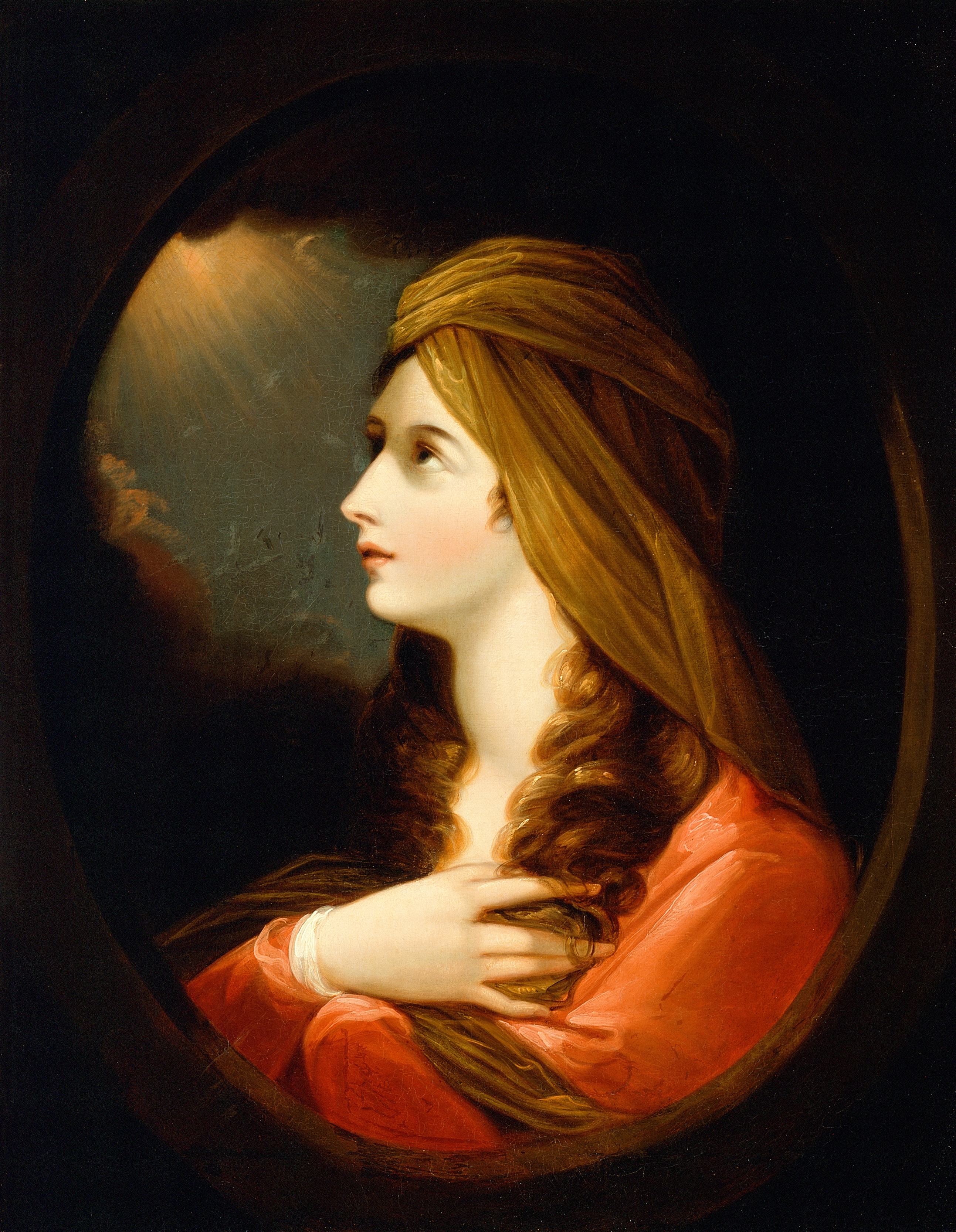 《一位女士的肖像》（Portrait of a Lady）｜本杰明·韦斯特 Benjamin West｜late 18th century