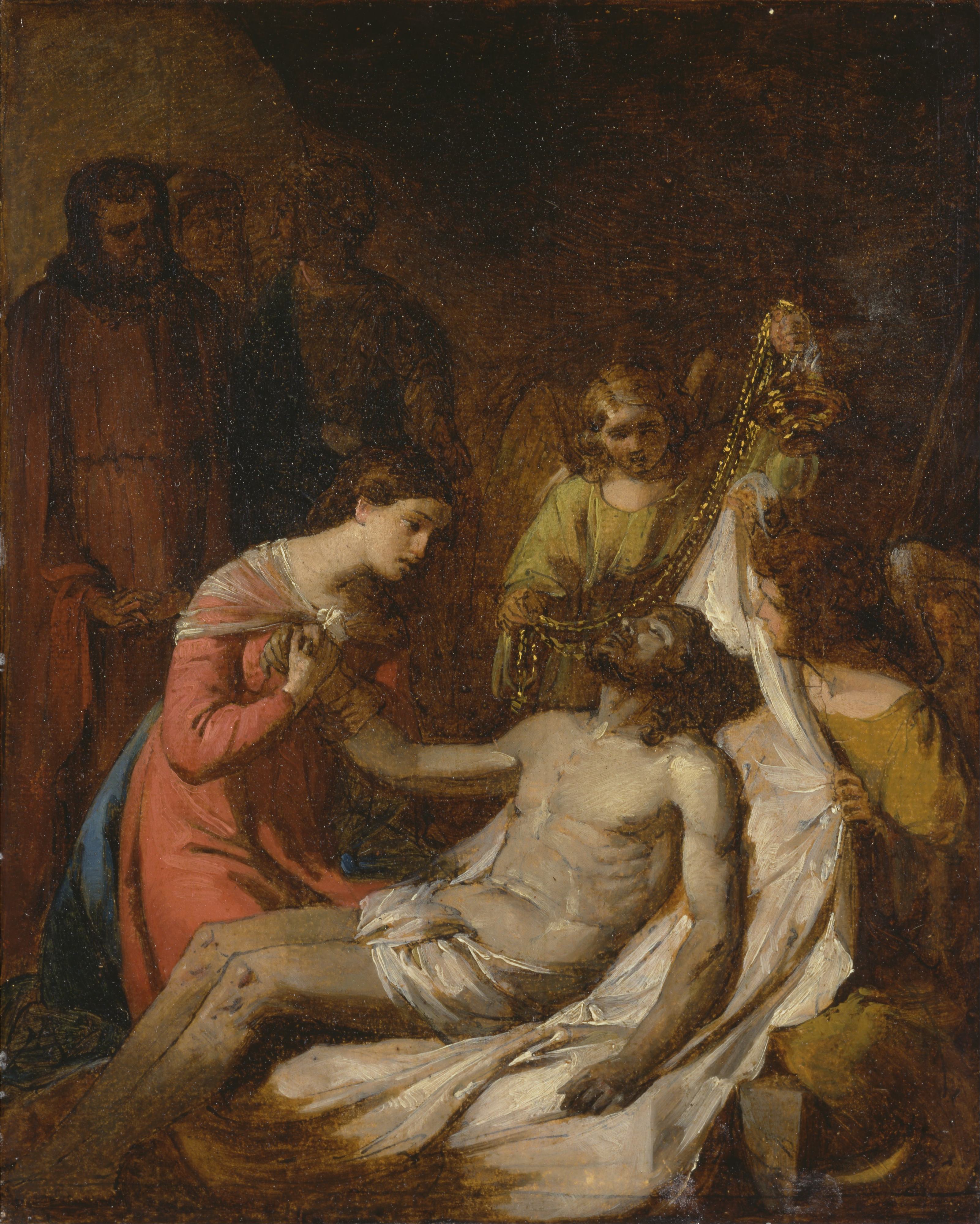 《哀悼基督之死的研究》（Study Of The Lamentation On The Dead Christ）｜本杰明·韦斯特 Benjamin West｜不明