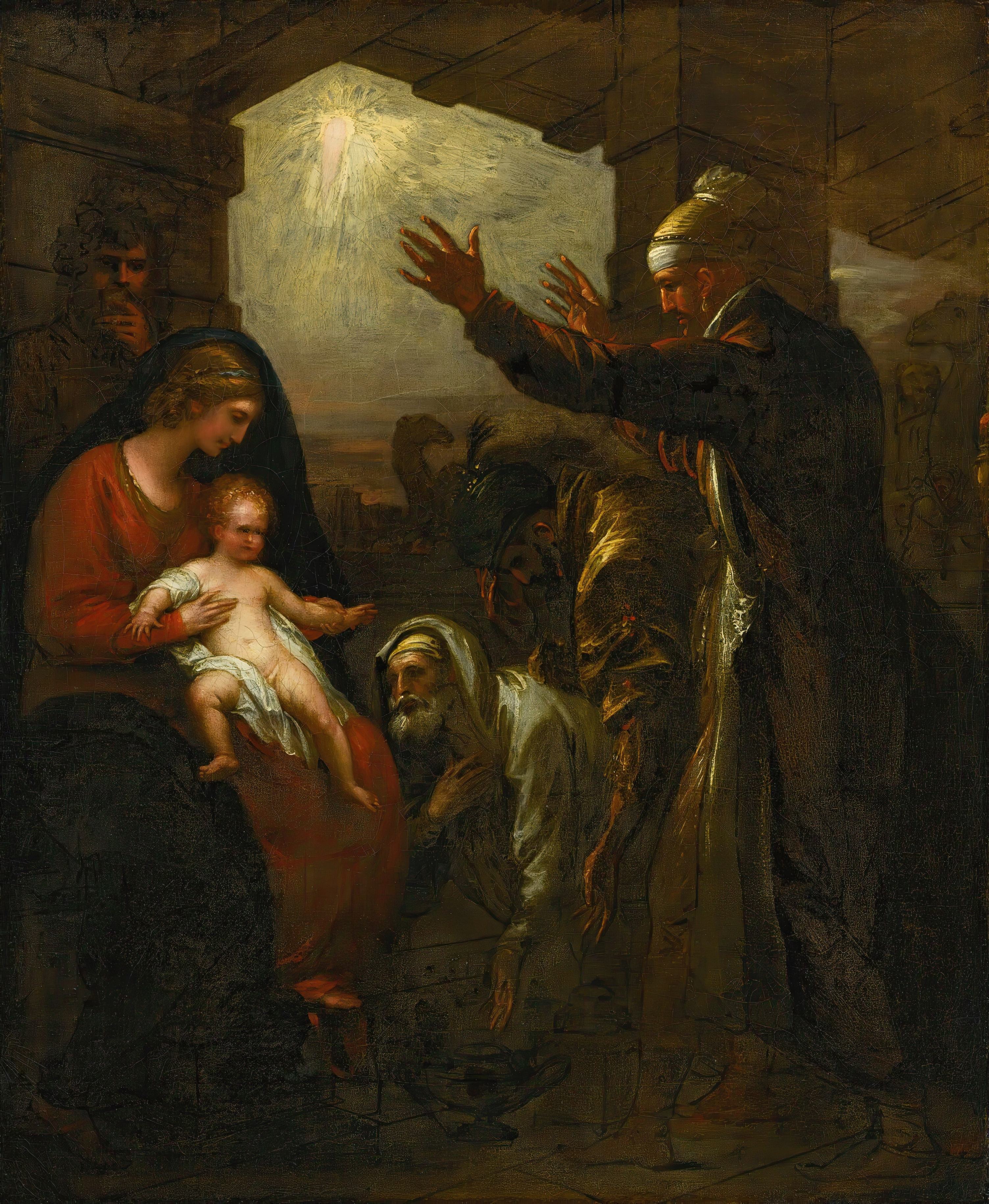 《智者的奉献》（The Wise Men’s Offering）｜本杰明·韦斯特 Benjamin West｜不明