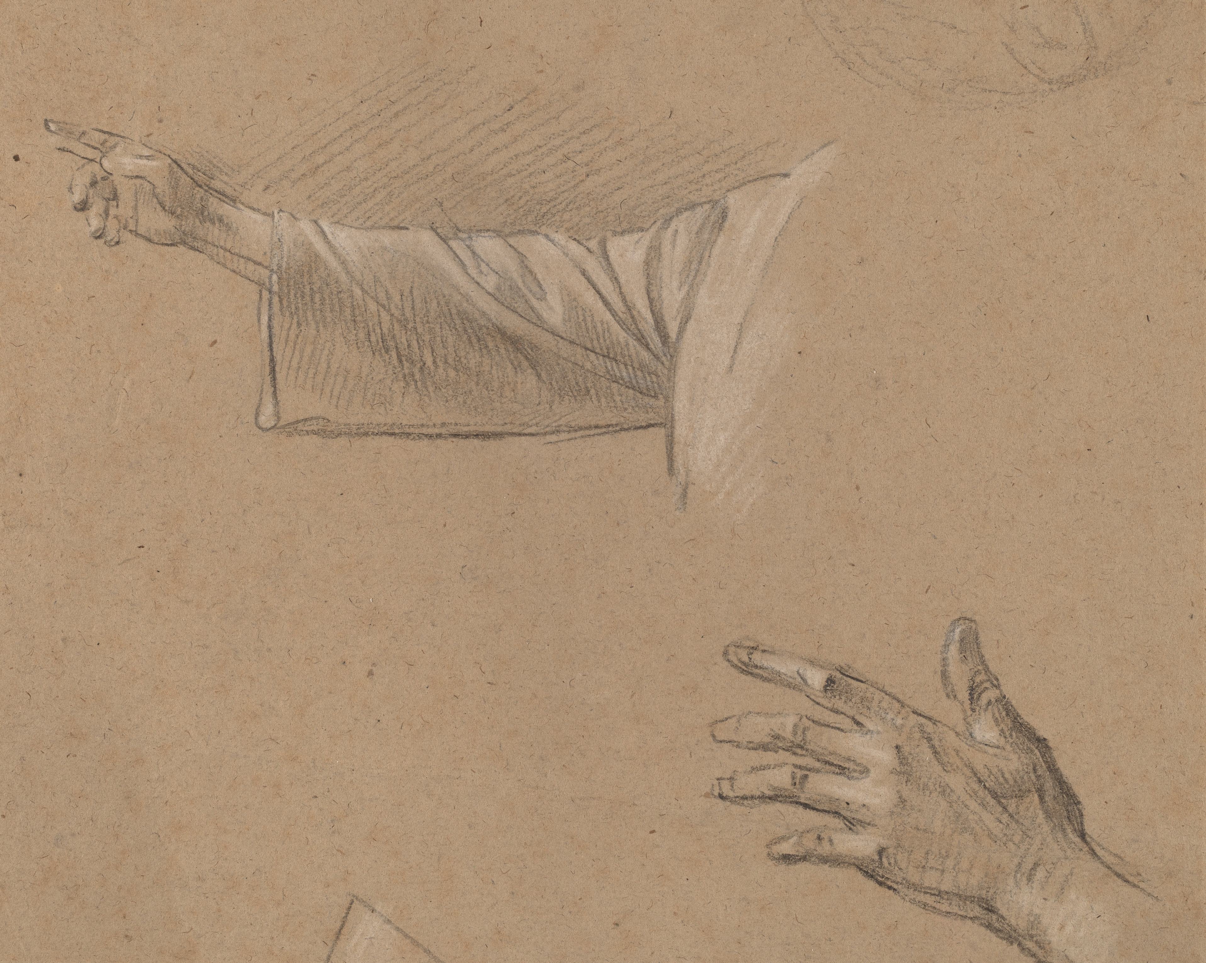 《右臂和左手的研究》（Study of a Right Arm and a Left Hand）｜本杰明·韦斯特 Benjamin West｜不明