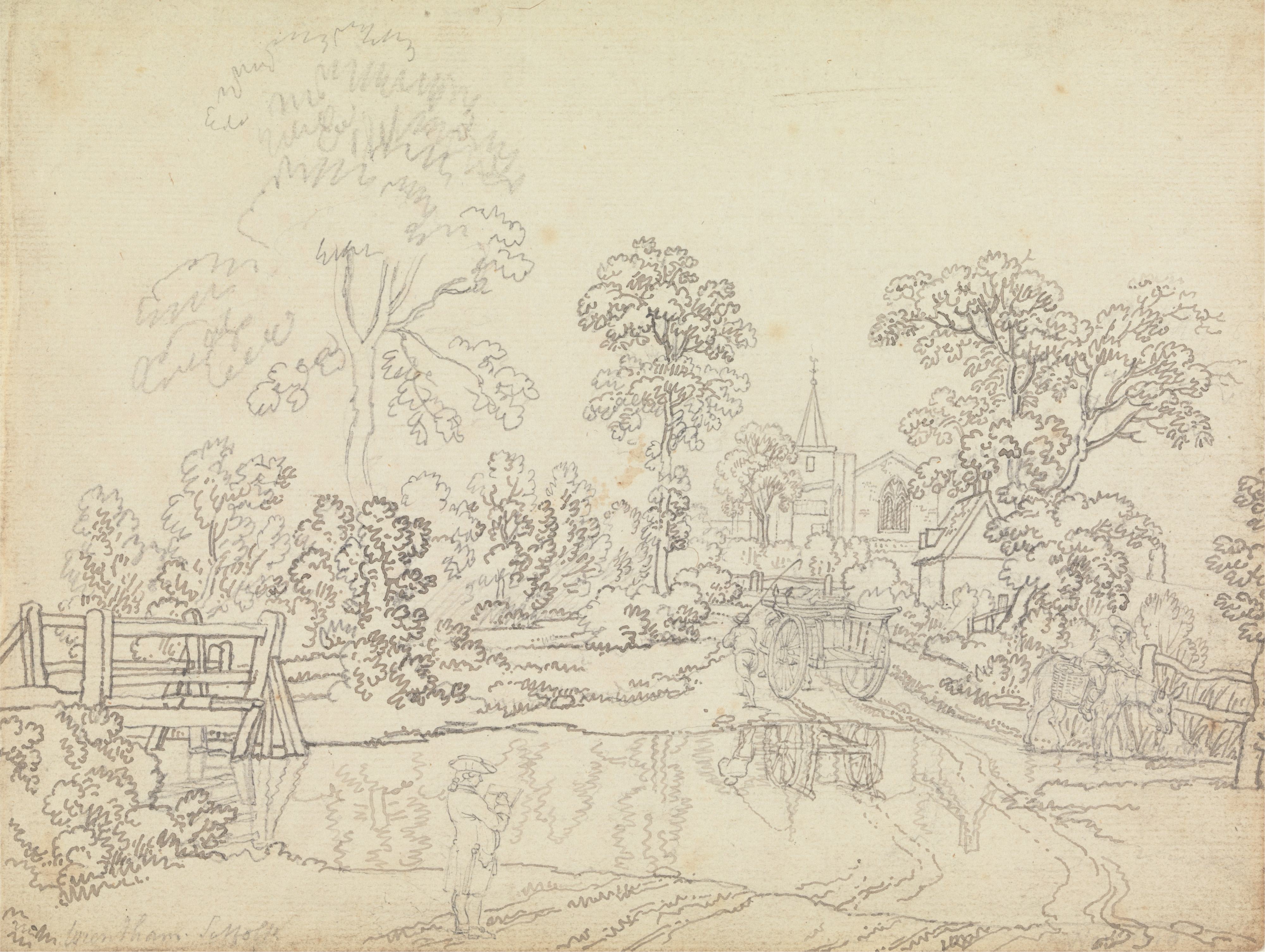 《萨福克郡伦瑟姆的一辆福特汽车》（A Ford at Wrentham, Suffolk）｜本杰明·韦斯特 Benjamin West｜不明