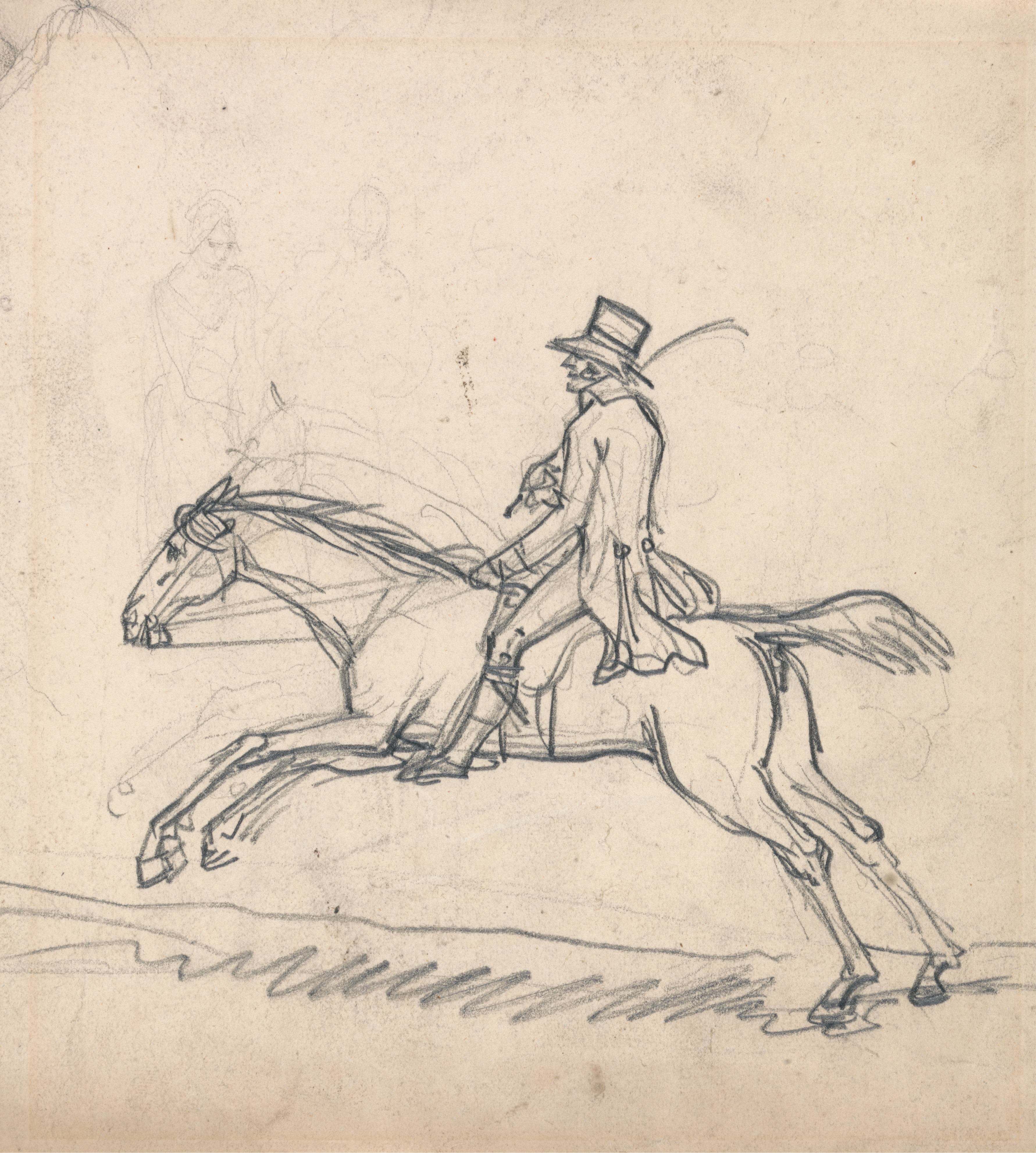 《骑手向左疾驰》（Rider Galloping to Left）｜本杰明·韦斯特 Benjamin West｜不明