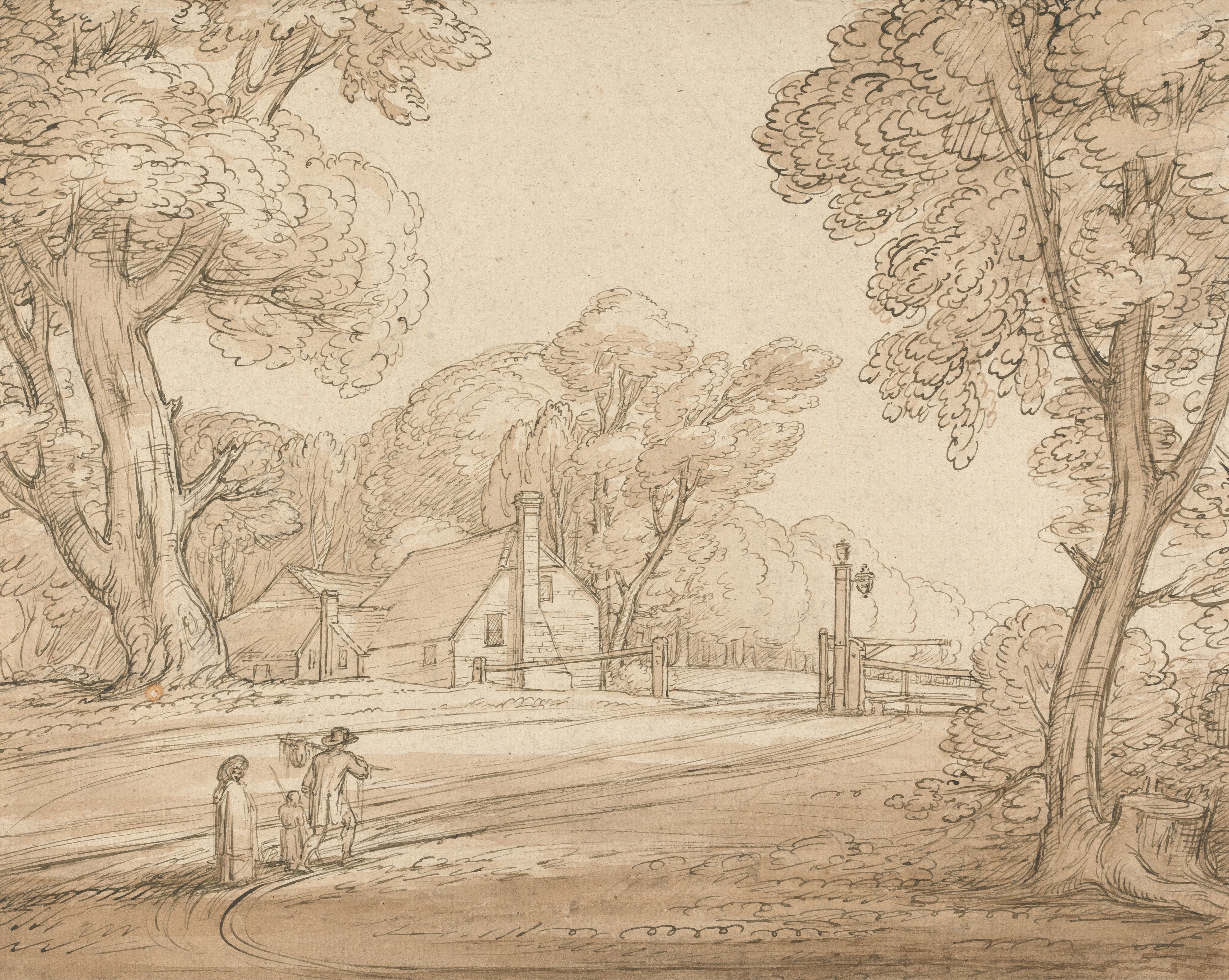 《温莎森林的路景》（Road Scene in Windsor Forest）｜本杰明·韦斯特 Benjamin West｜不明