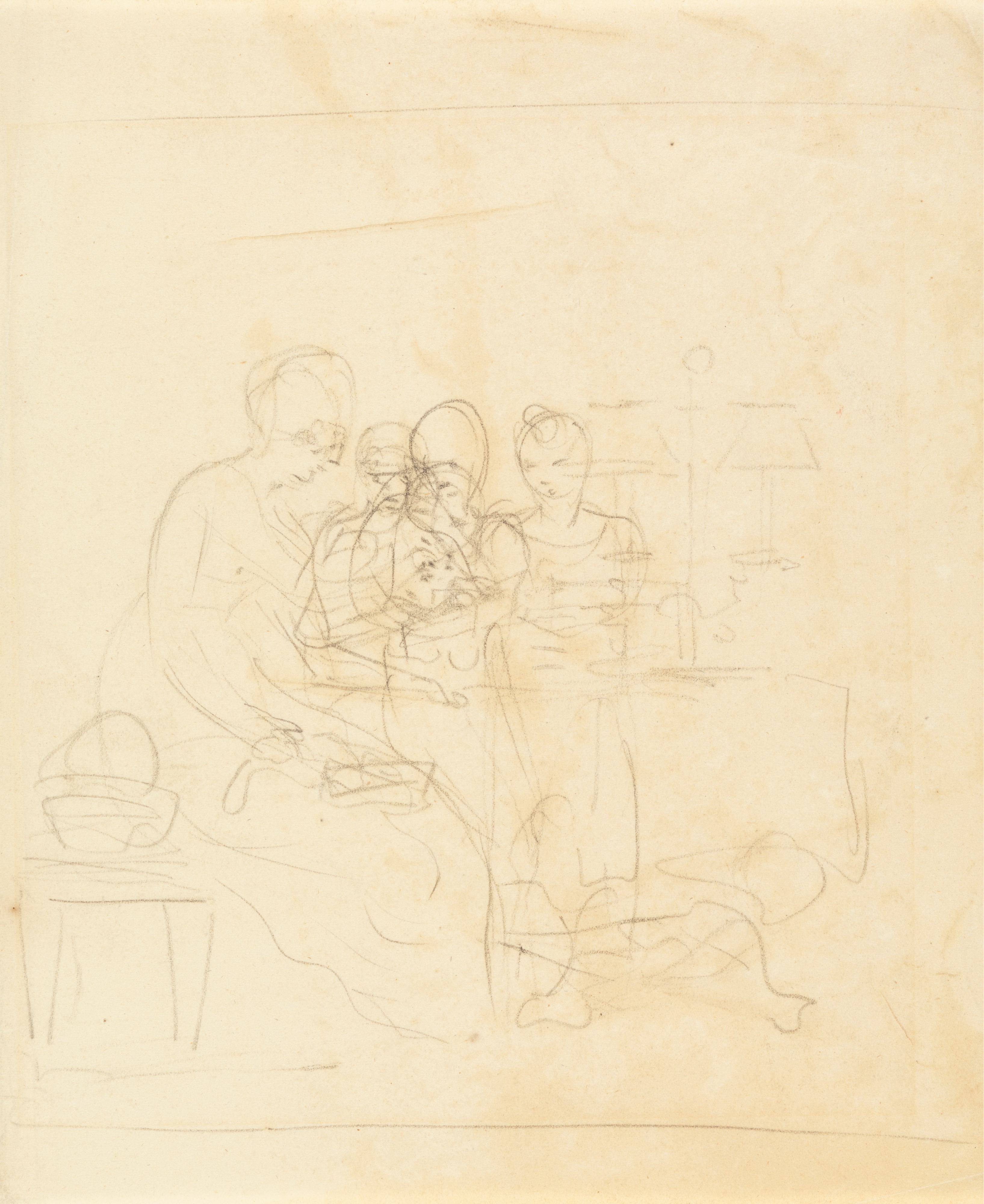 《家庭组素描》（Sketch for a Family Group）｜本杰明·韦斯特 Benjamin West｜不明