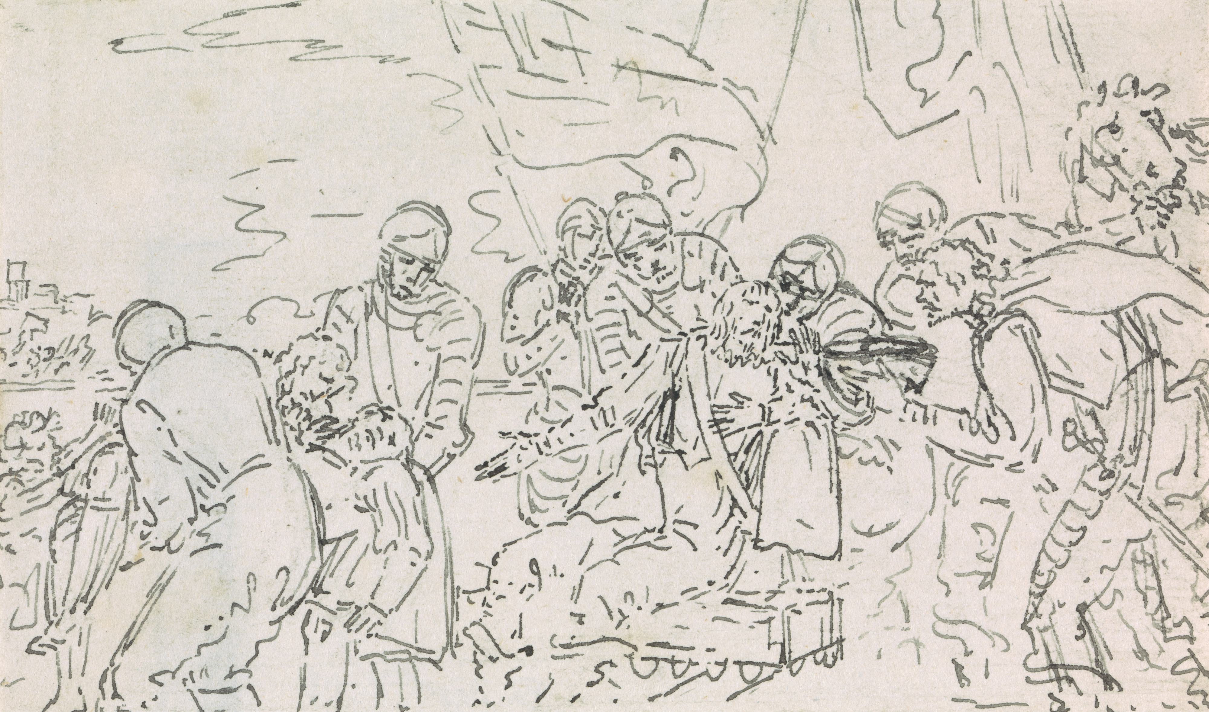 《骑士之死研究》（Study for the Death of a Knight）｜本杰明·韦斯特 Benjamin West｜不明