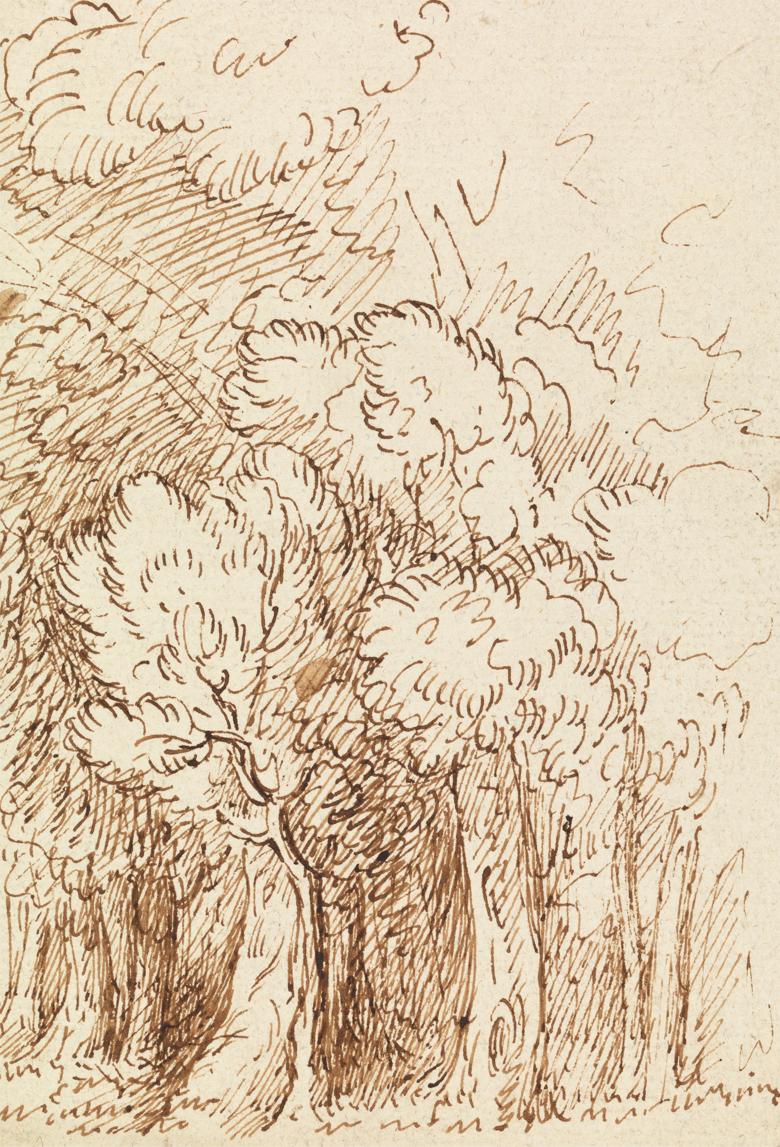 《树木研究》（Study of Trees）｜本杰明·韦斯特 Benjamin West｜不明