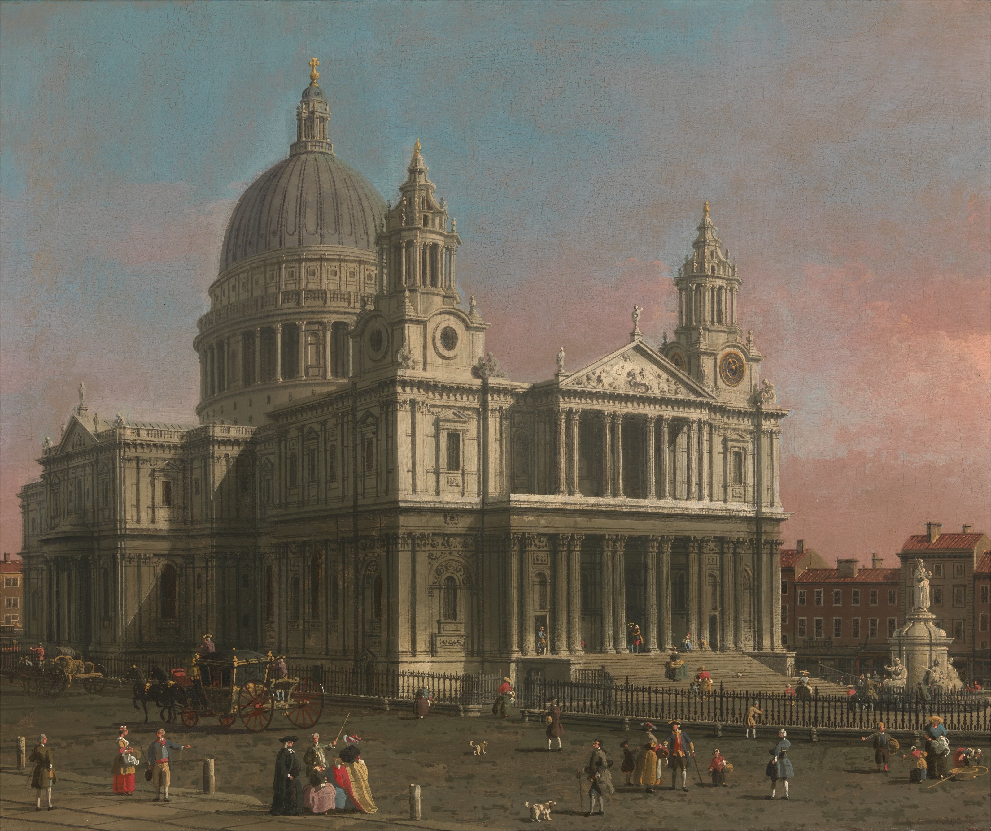 《圣保罗大教堂》（St Paul's Cathedral）｜卡纳莱托 Canaletto｜约1754