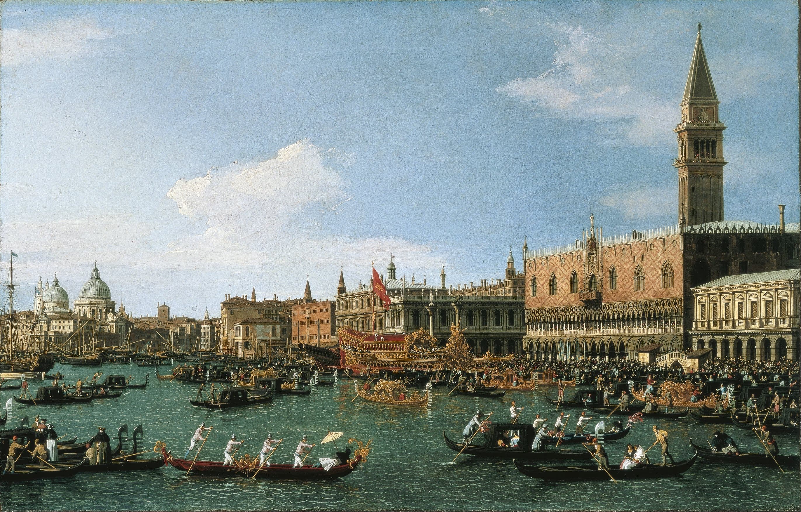 《耶稣升天节布钦托罗号归航》（Return of Il Bucintoro on Ascension Day）｜卡纳莱托 Canaletto｜1745–1750