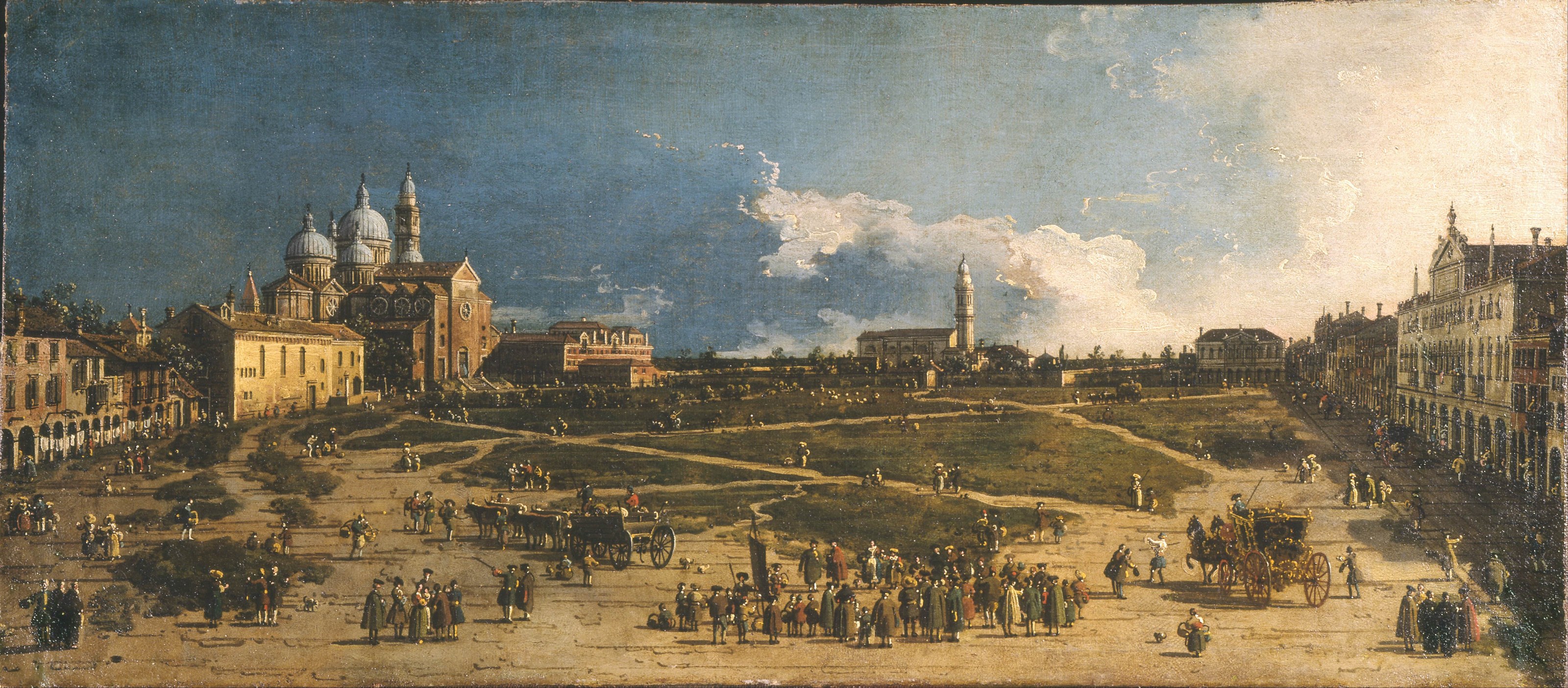《帕多瓦普拉托德拉瓦莱广场》（Pra Della Valle in Padua）｜卡纳莱托 Canaletto｜不明