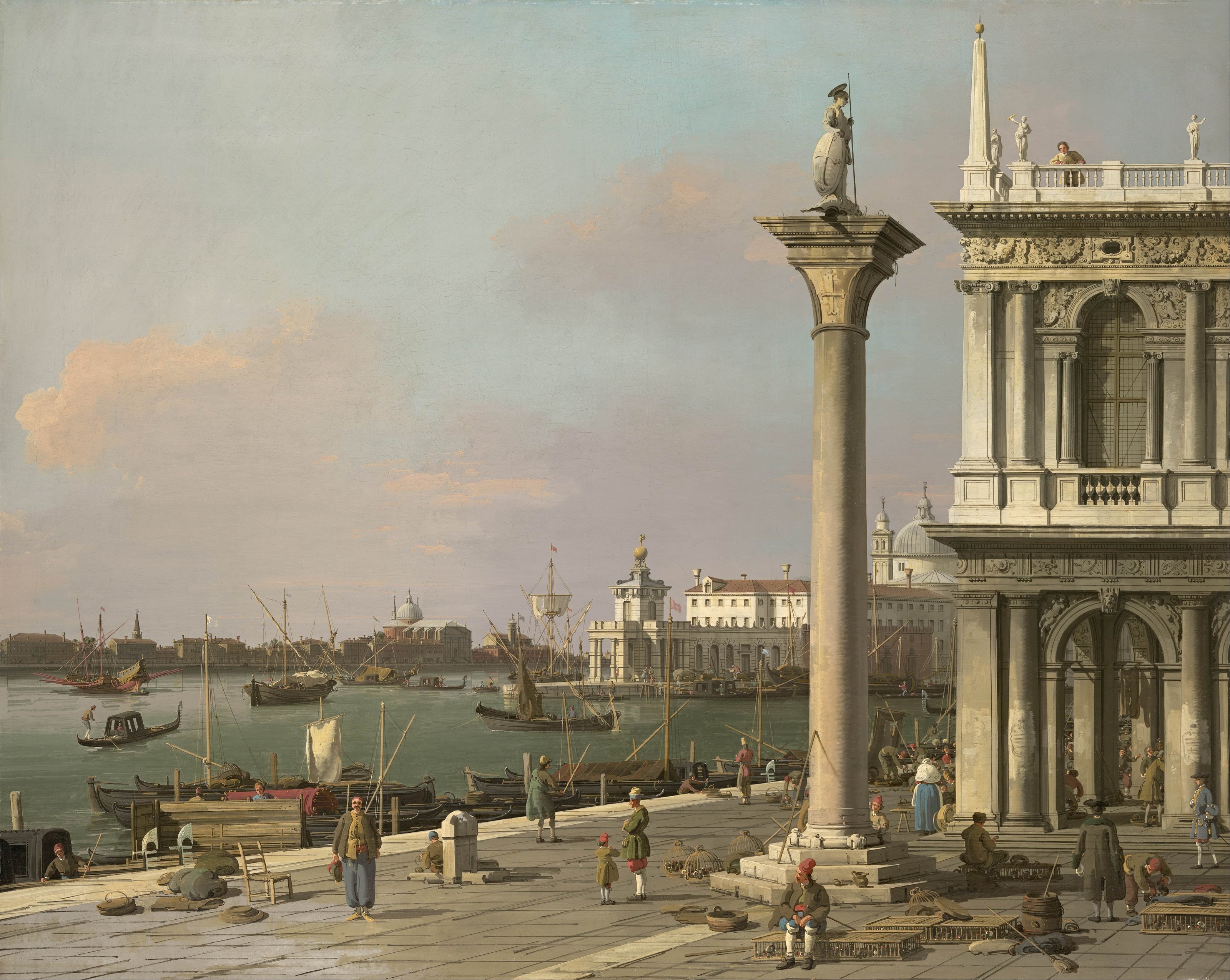 《从圣马可小广场眺望圣马可湾》（Bacino di S Marco from the Piazzetta）｜卡纳莱托 Canaletto｜不明