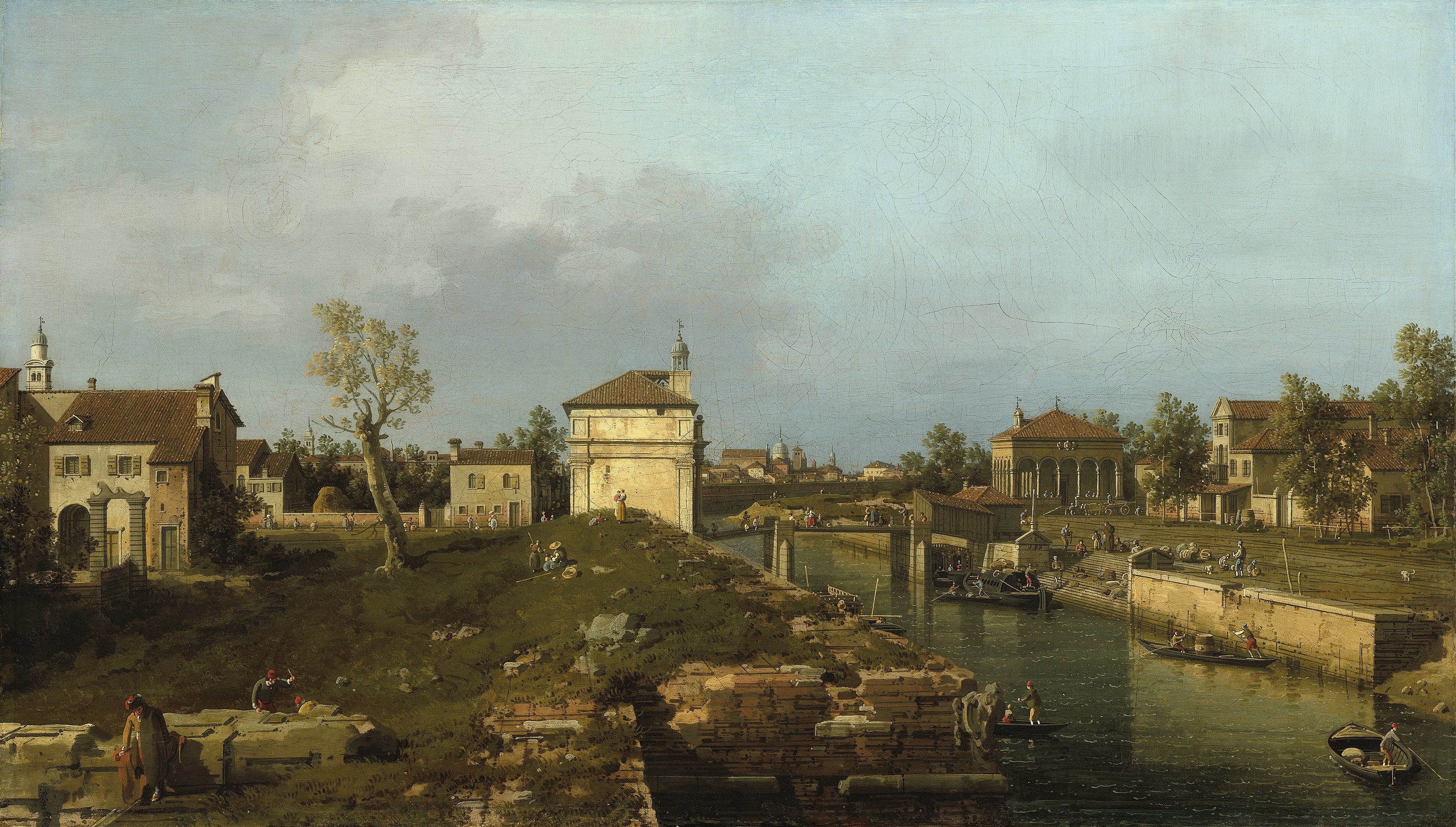 《帕多瓦波尔泰洛门》（The Porta Portello Padua）｜卡纳莱托 Canaletto｜约1741–1742