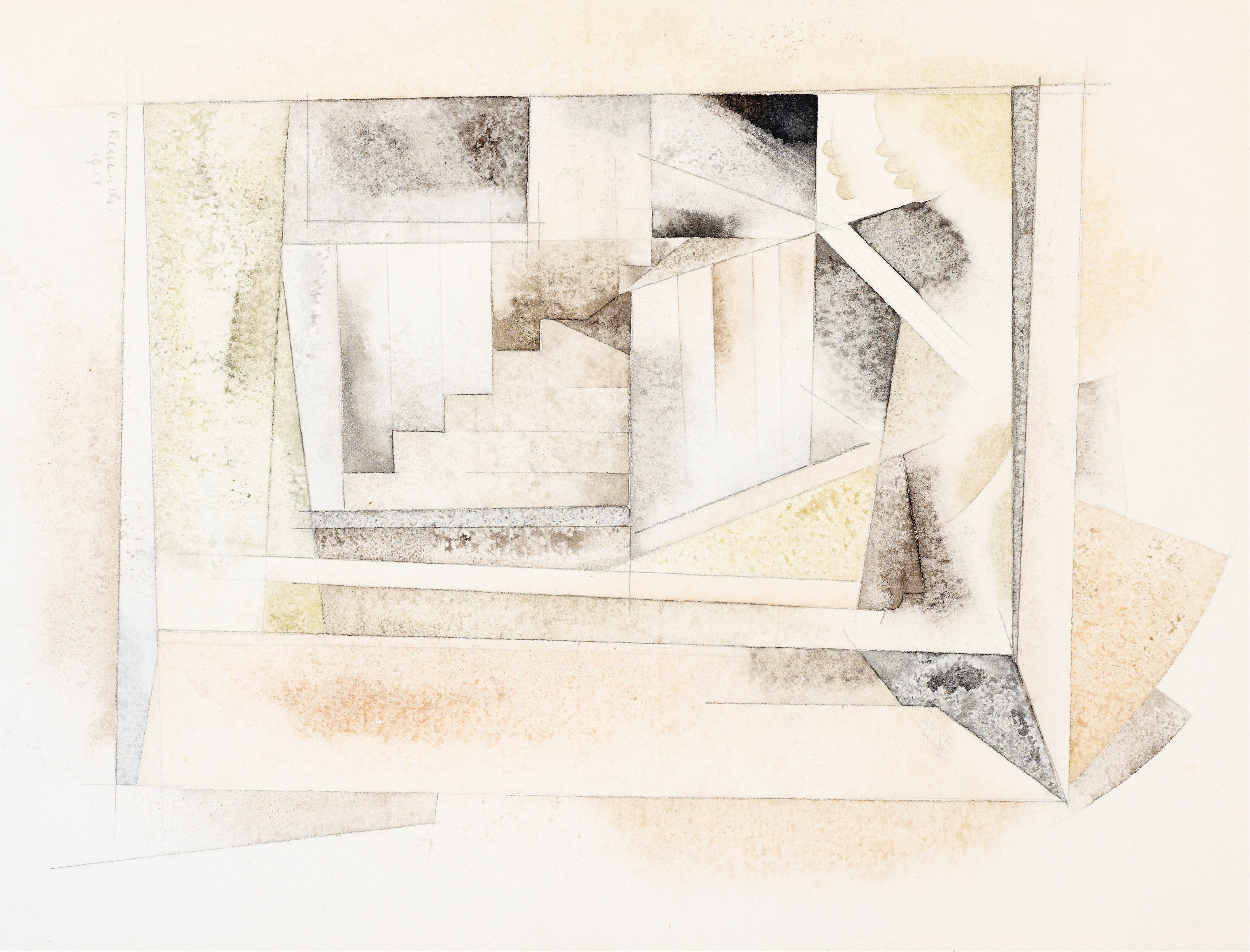 《百慕大楼梯》（Bermuda Stairway）｜查尔斯·德穆斯 Charles Demuth｜1917