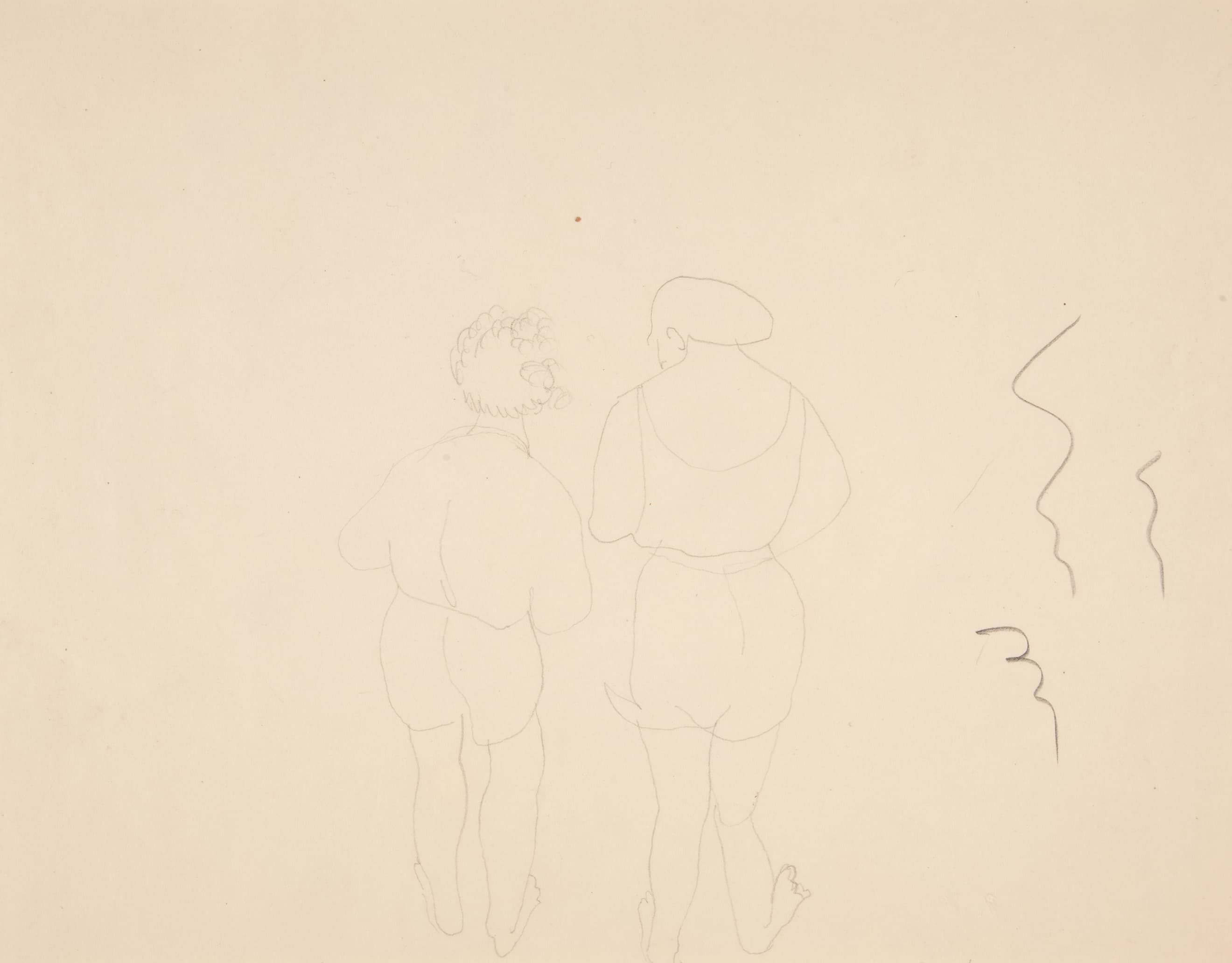 《从背后看到的两位浴女》（Two Women Bathers Seen from Behind）｜查尔斯·德穆斯 Charles Demuth｜不明