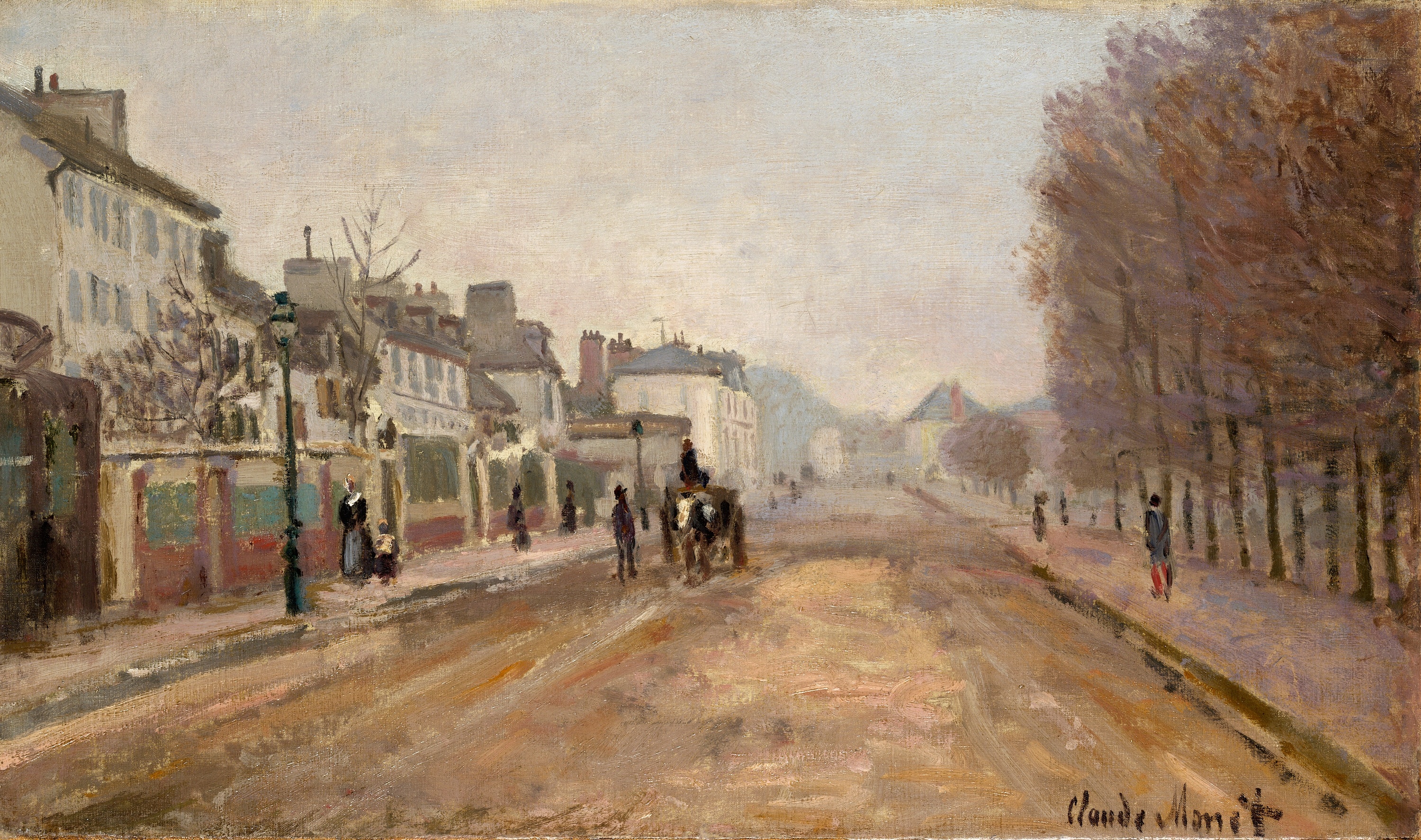 《阿让特伊爱洛伊斯大道》（Boulevard Héloise, Argenteuil）｜克劳德·莫奈 Claude Monet｜1872