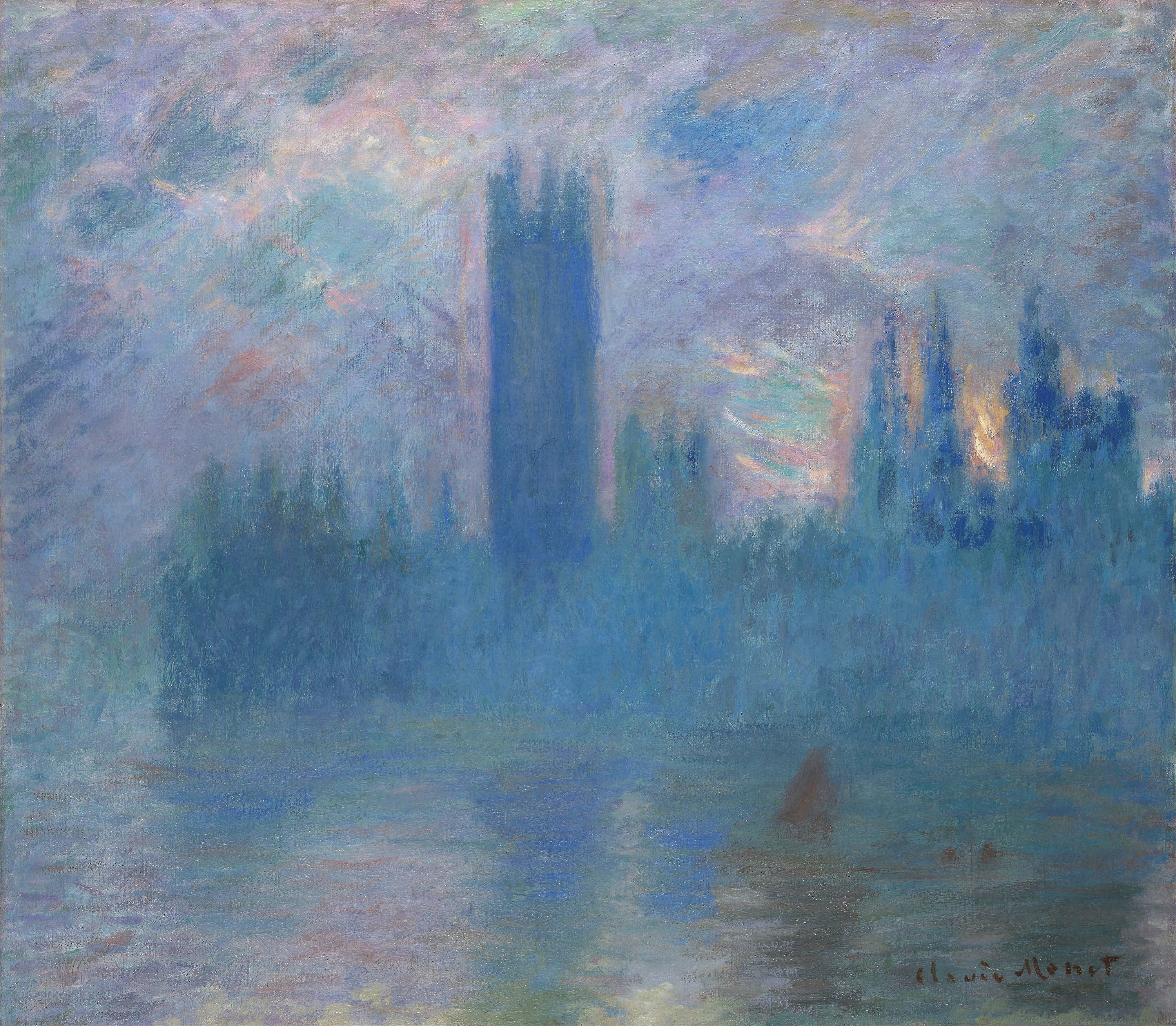《伦敦国会大厦》（Houses of Parliament, London）｜克劳德·莫奈 Claude Monet｜1900