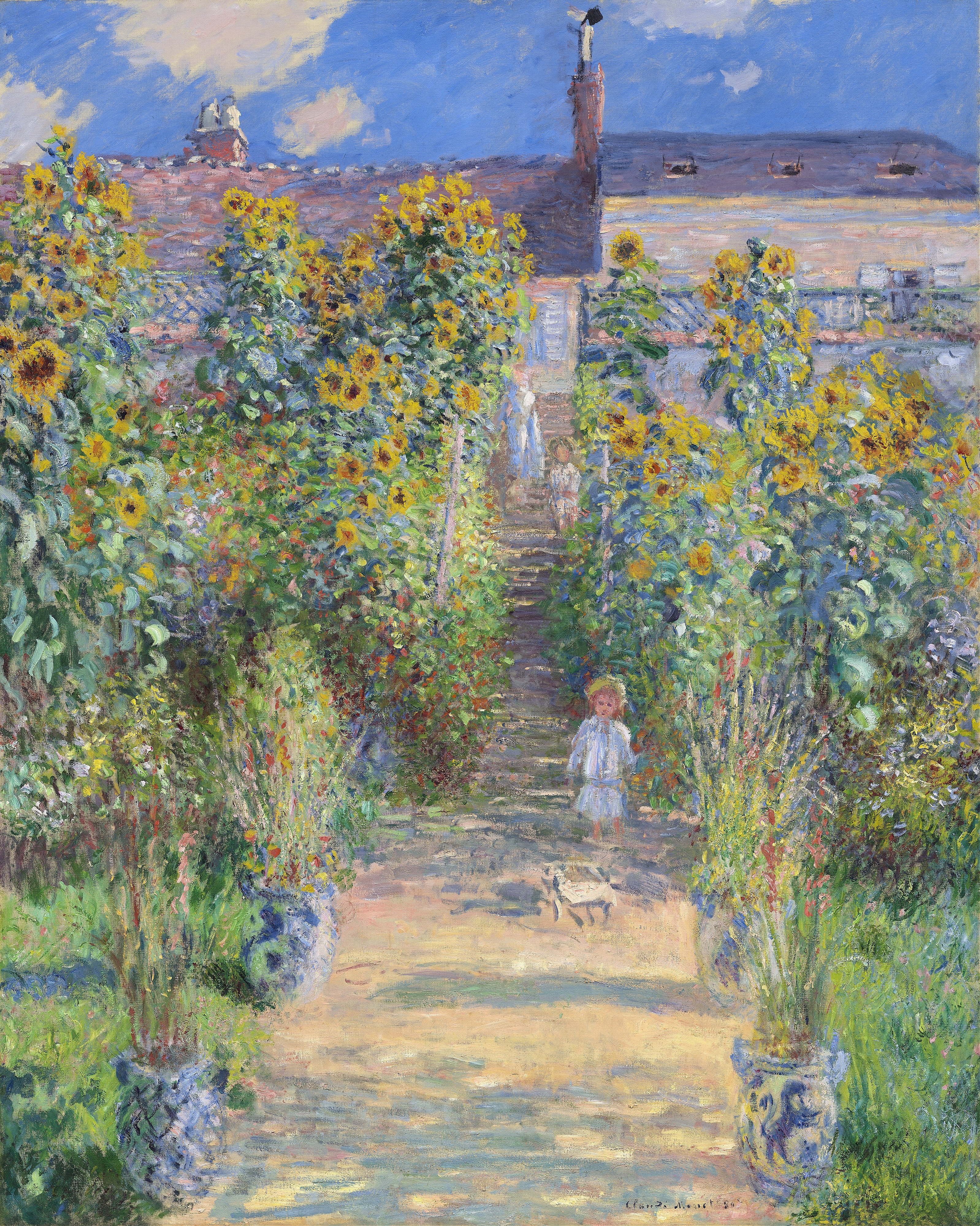 《韦特伊的艺术家花园》（The Artist’s Garden at Vétheuil）｜克劳德·莫奈 Claude Monet｜1881