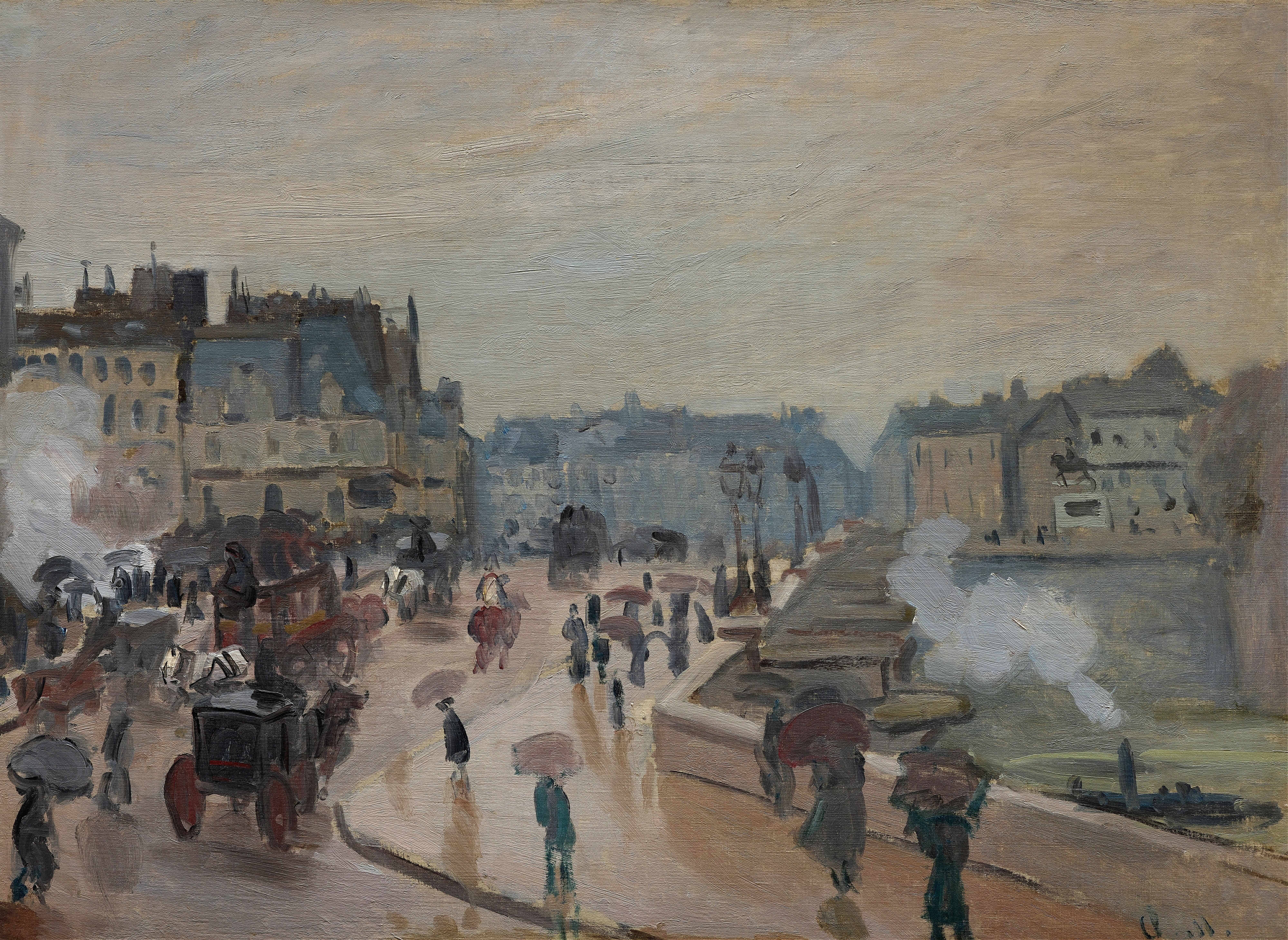 《新桥》（The Pont Neuf）｜克劳德·莫奈 Claude Monet｜1871