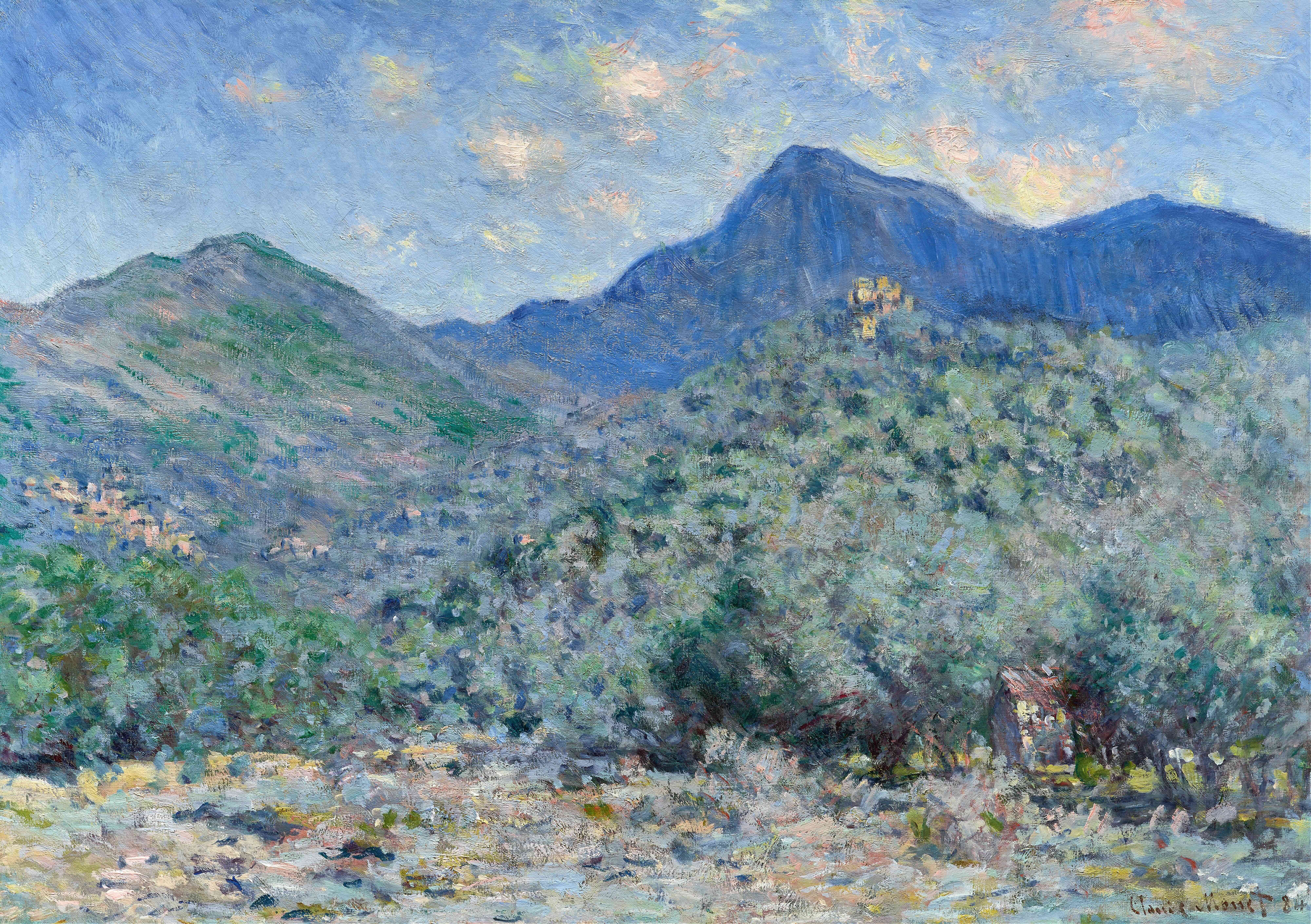 《博尔迪盖拉附近的布奥纳山谷》（Valle Buona, Near Bordighera）｜克劳德·莫奈 Claude Monet｜1884